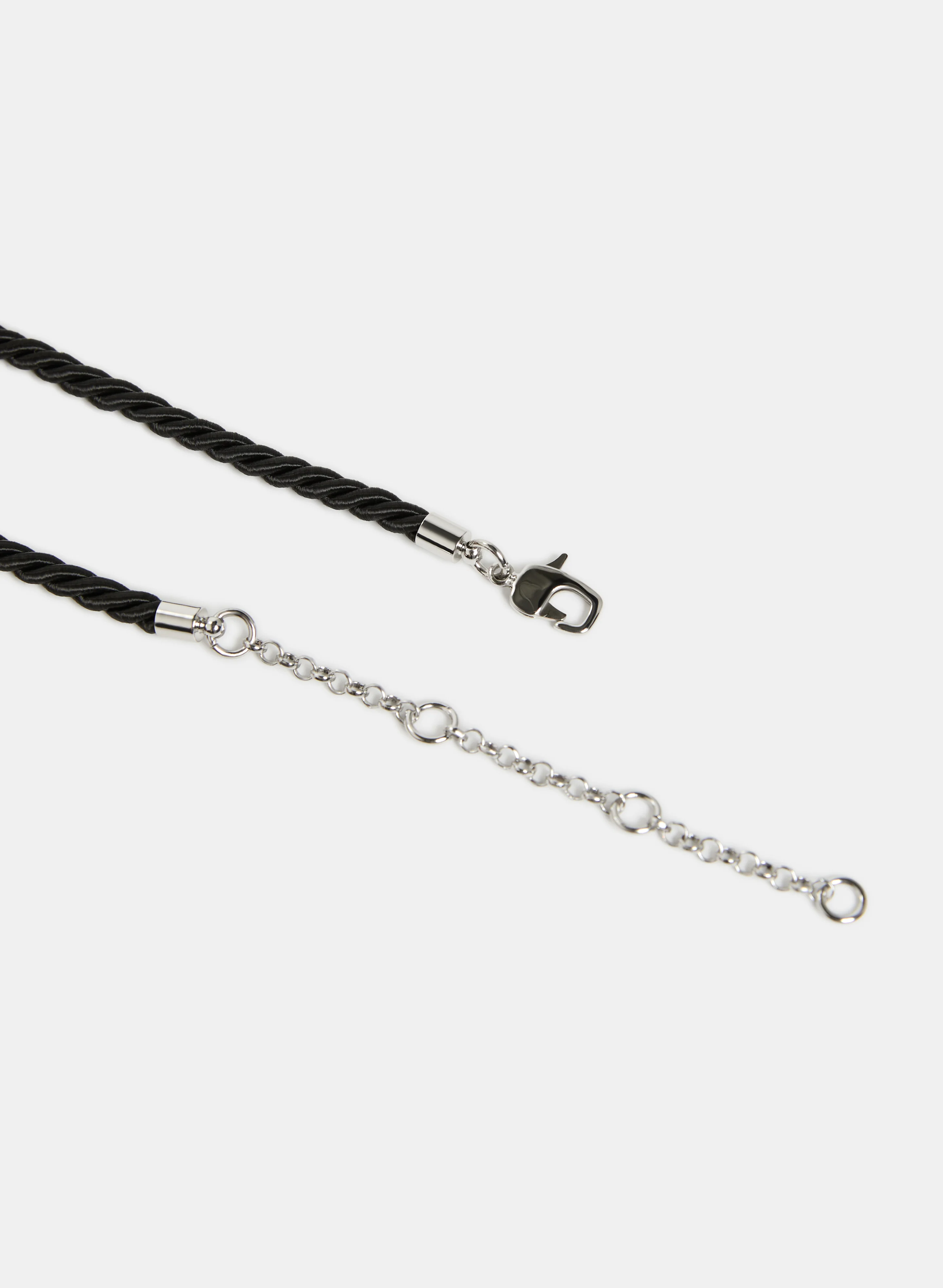 Layered Oval Pendant Cord Necklace - Image 2