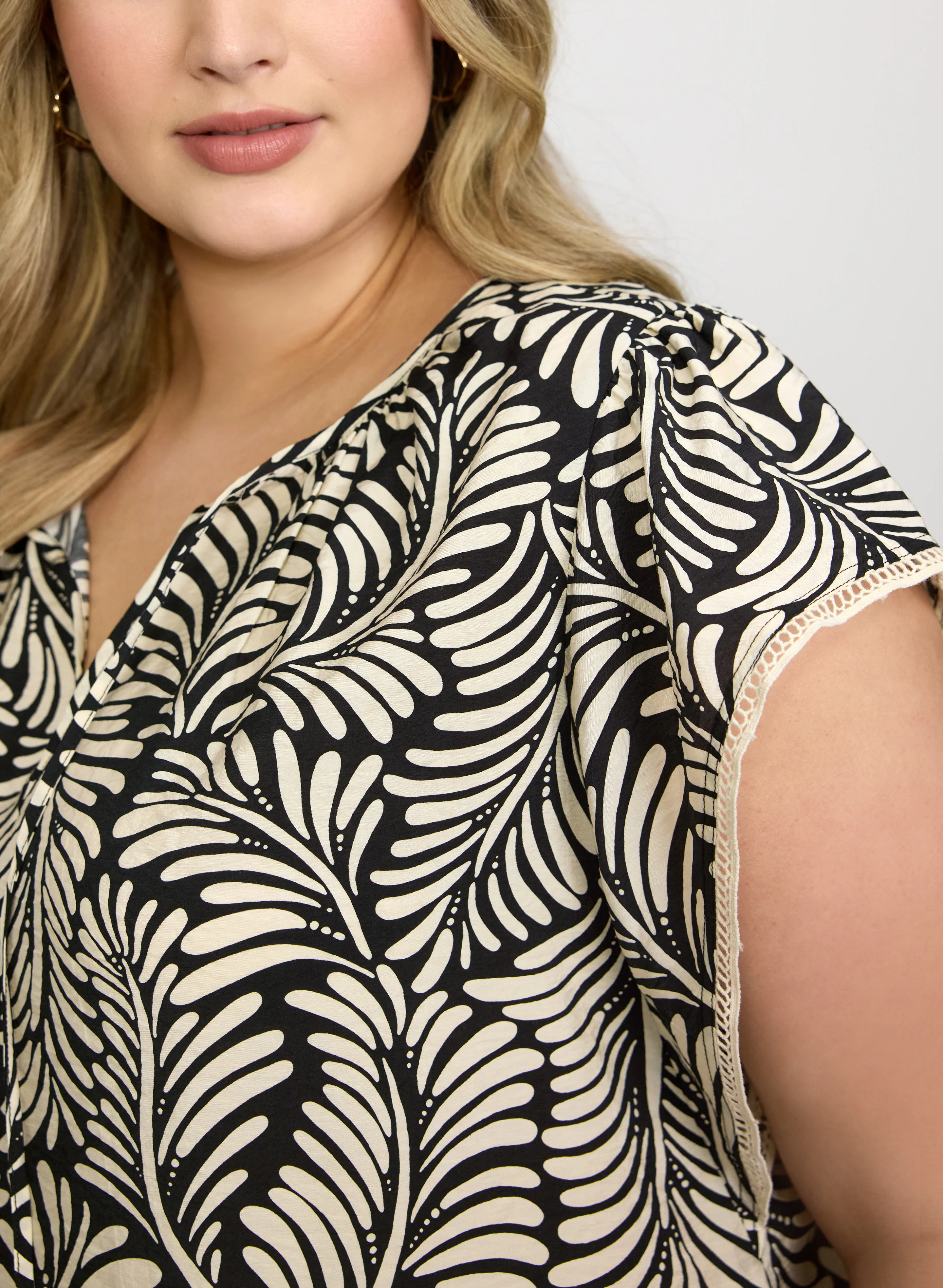 Leaf Print Blouse - Image 2