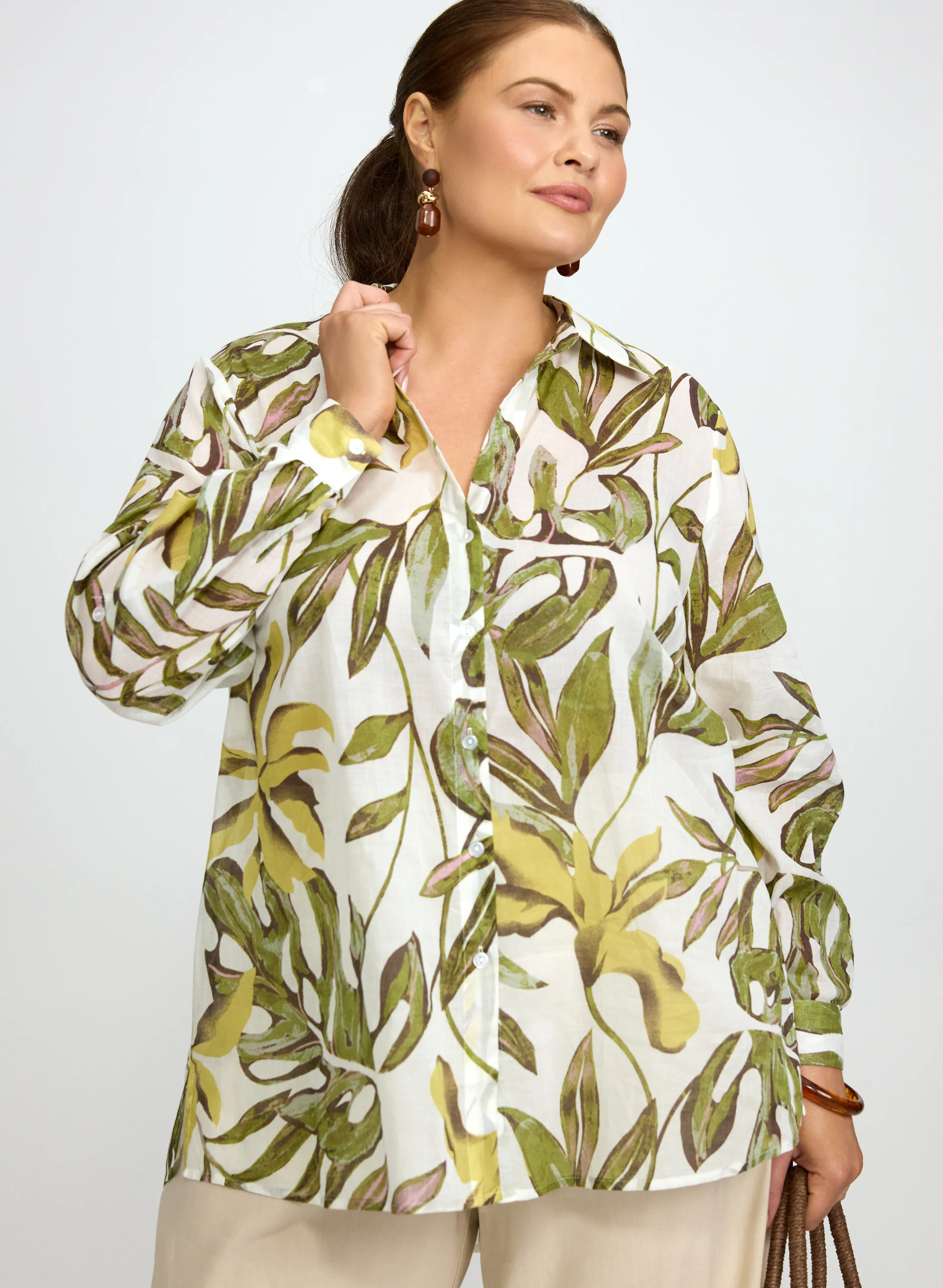 Leaf Print Blouse - Image 5