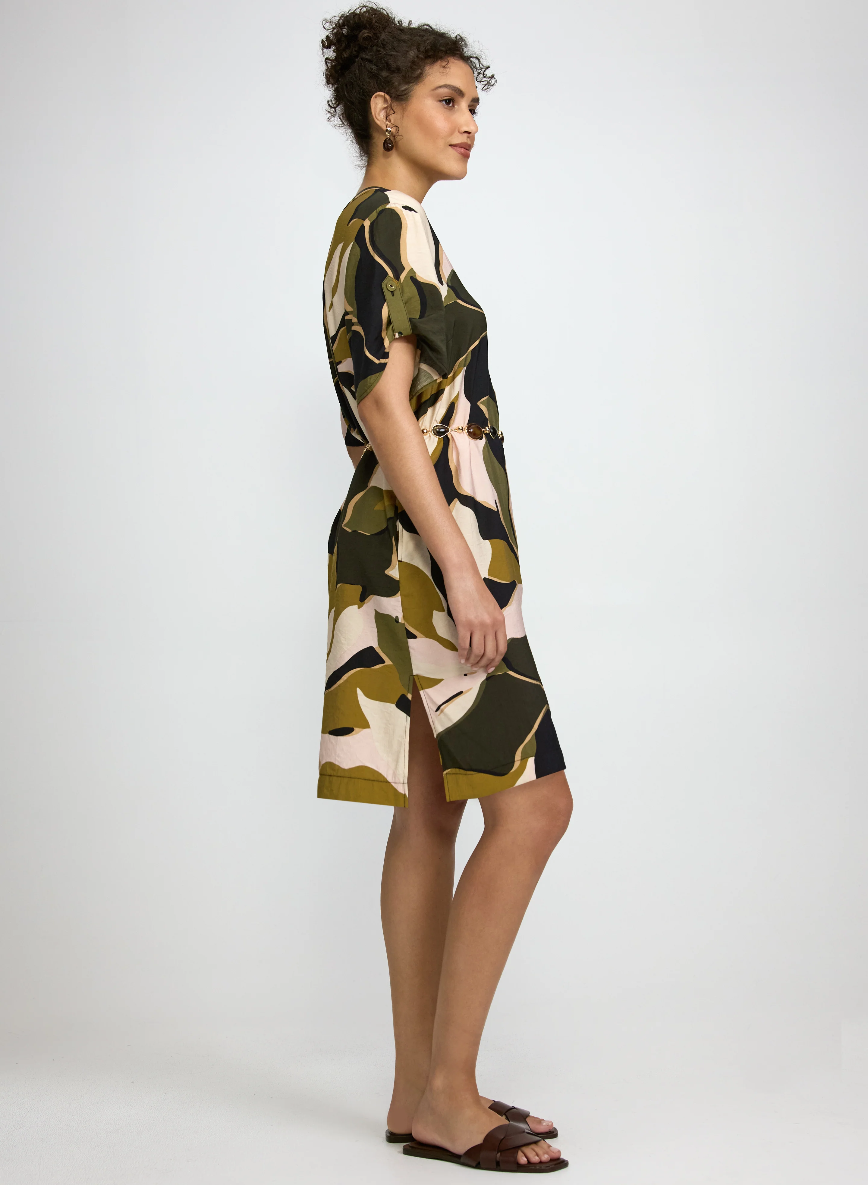 Leaf Print Dress - Image 2