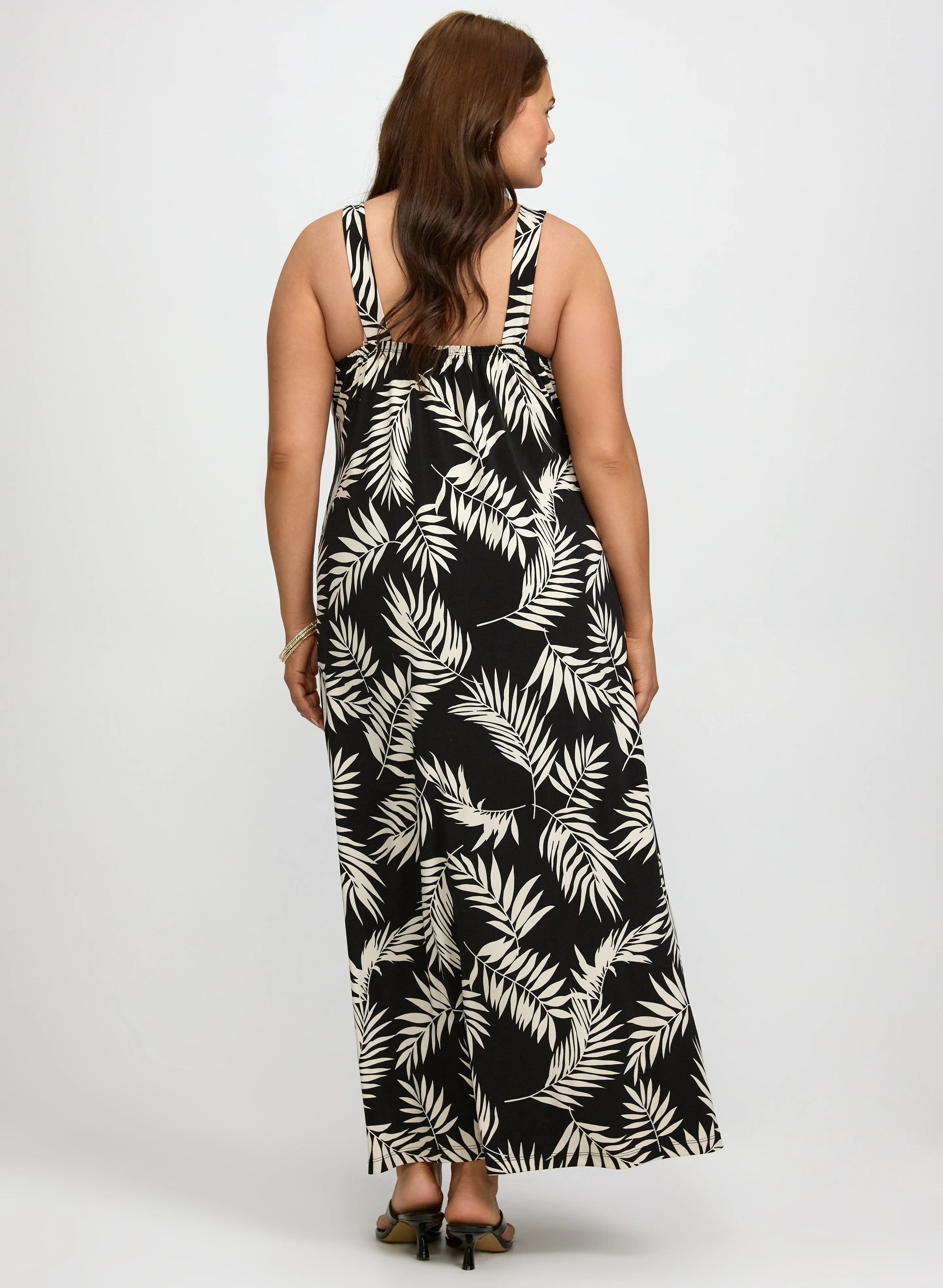 Leaf Print Maxi Dress - Image 4
