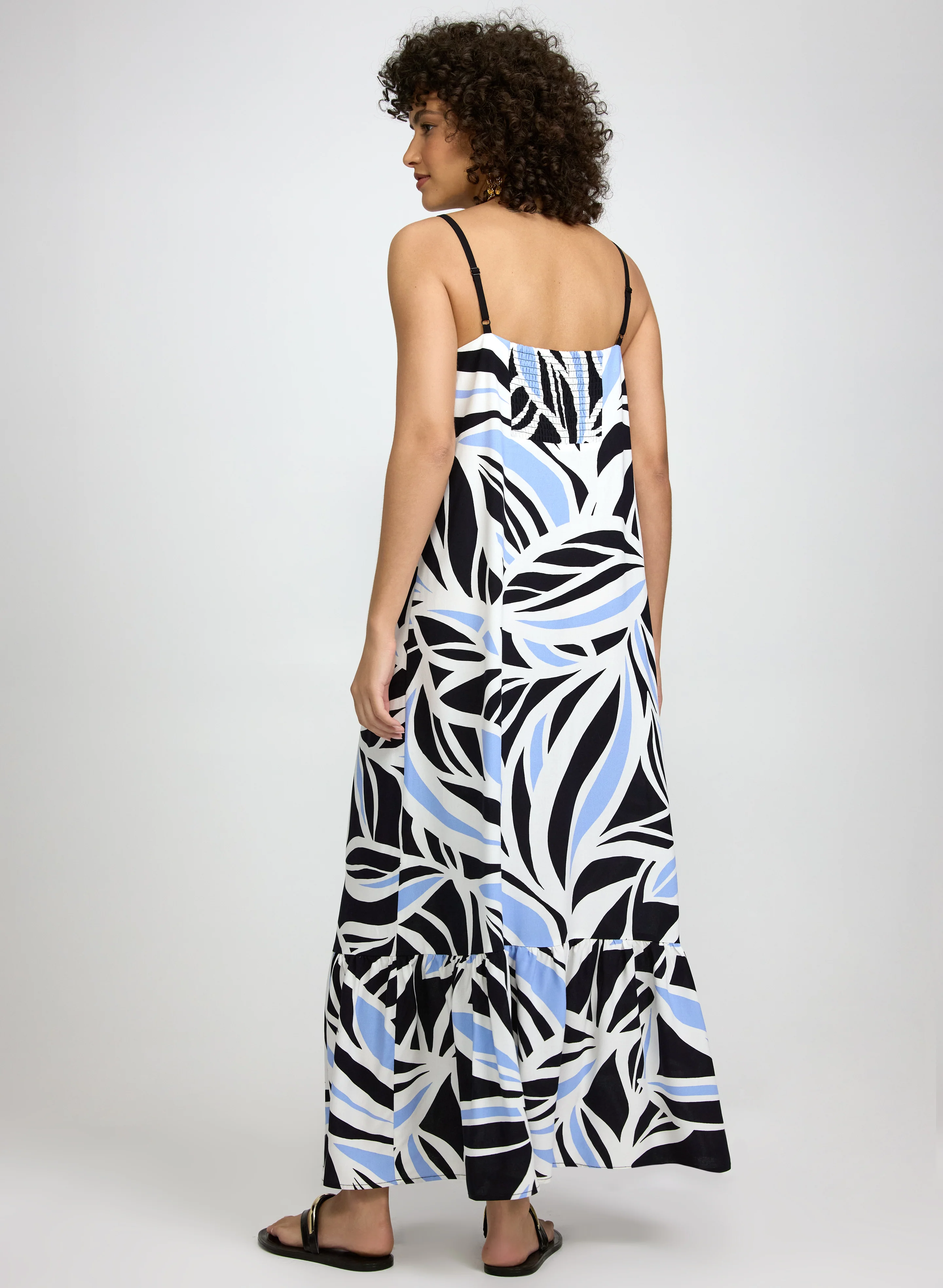 Leaf Print Maxi Dress - Image 4