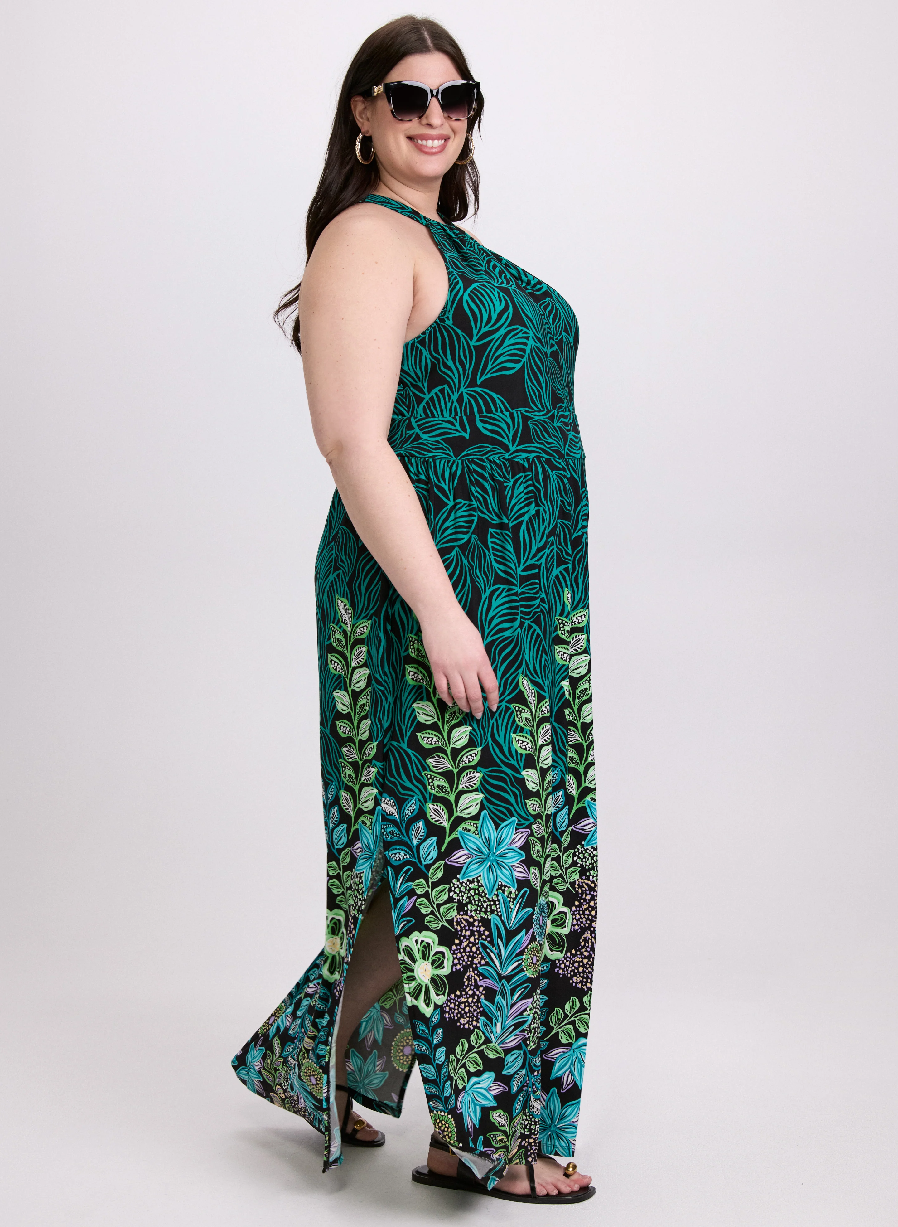 Leaf Print Maxi Dress - Image 2