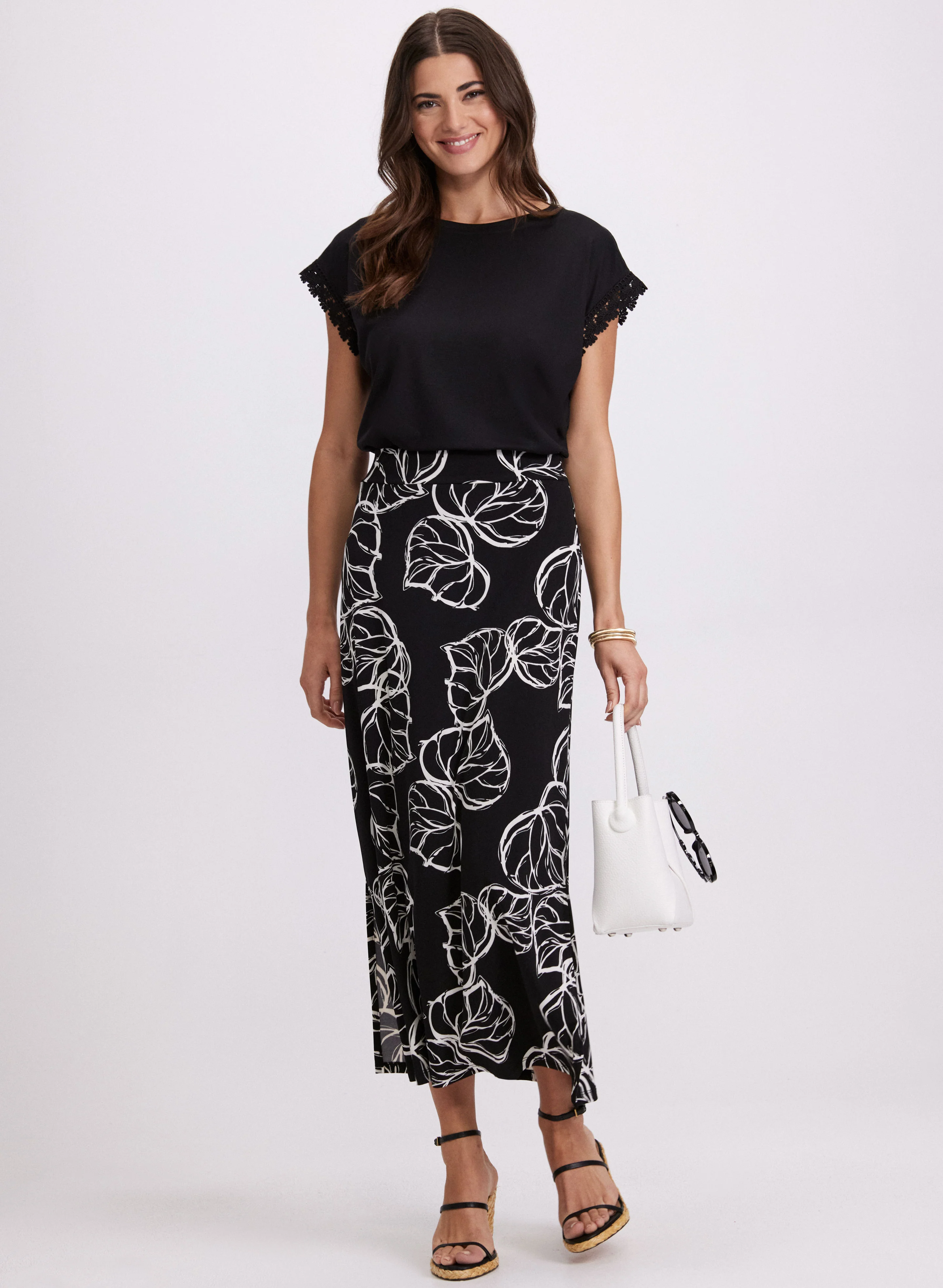 Leaf Print Skirt - Image 3