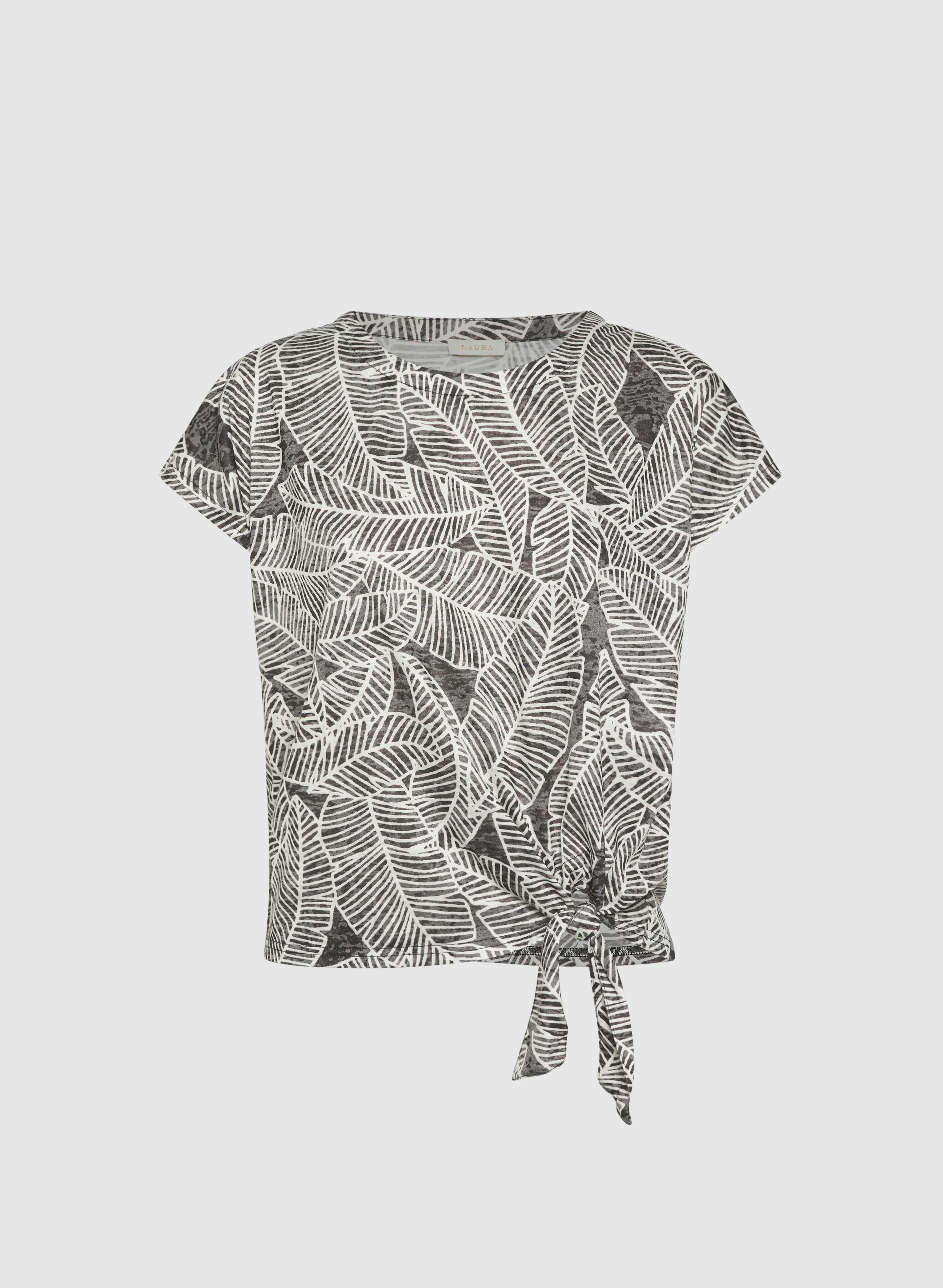 Leaf Print T-Shirt - Image 6