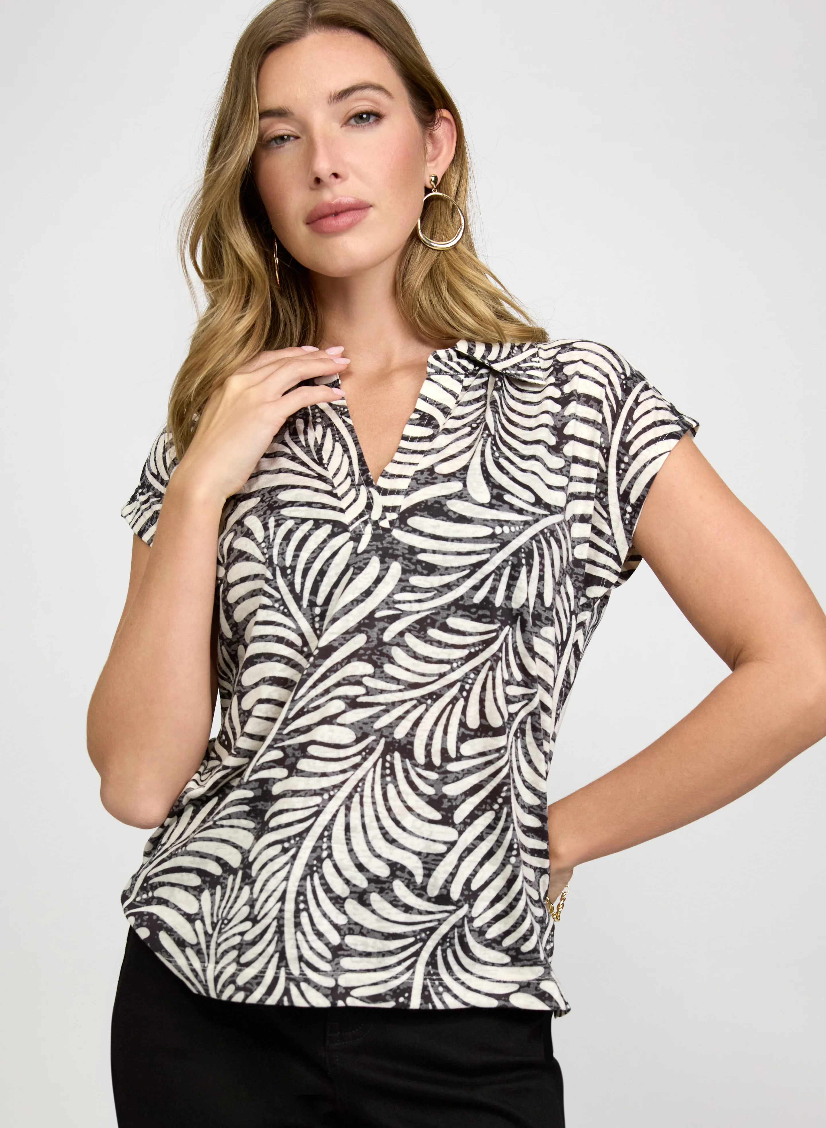 Leaf Print T-Shirt