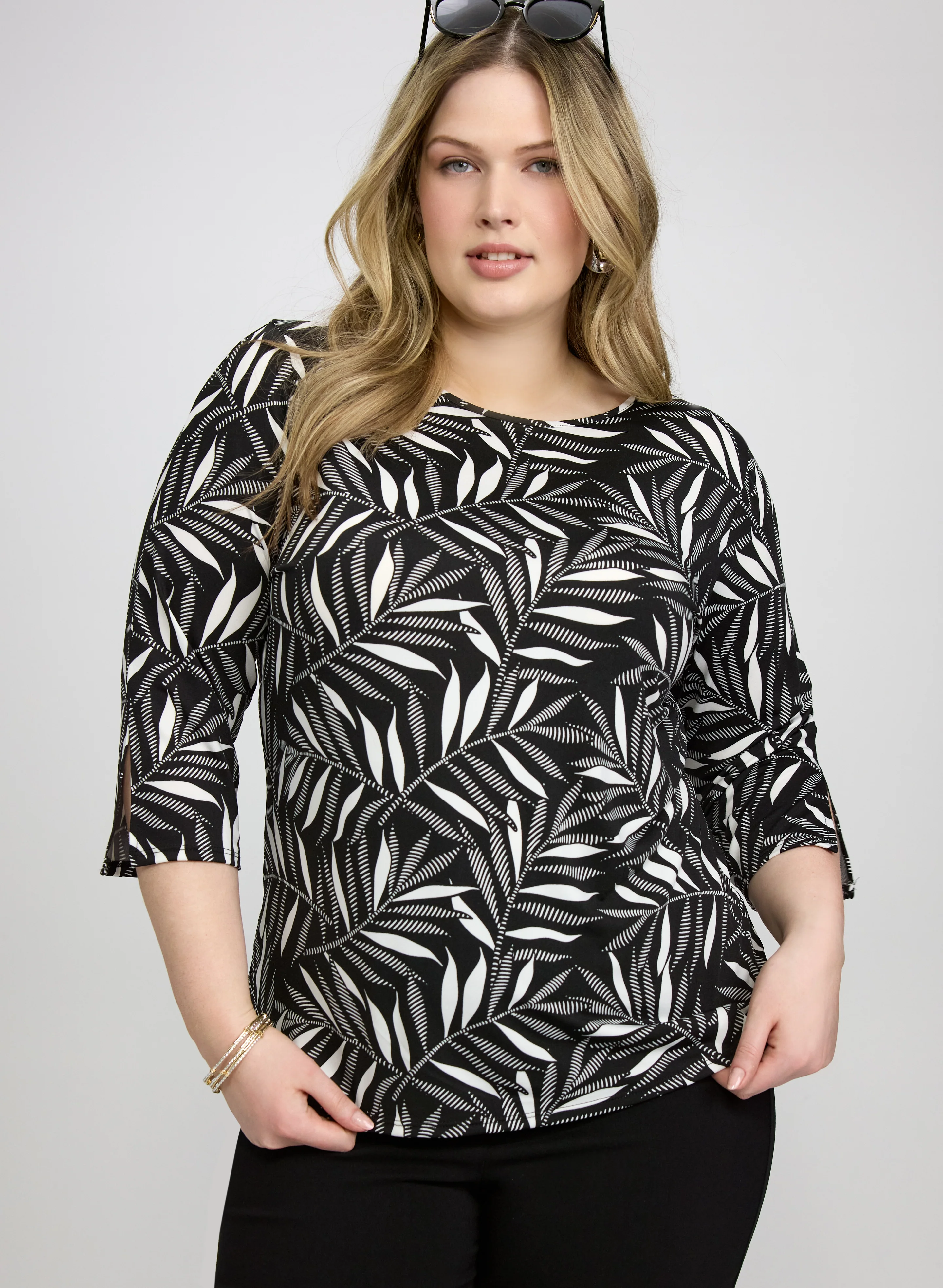 Leaf Print Top