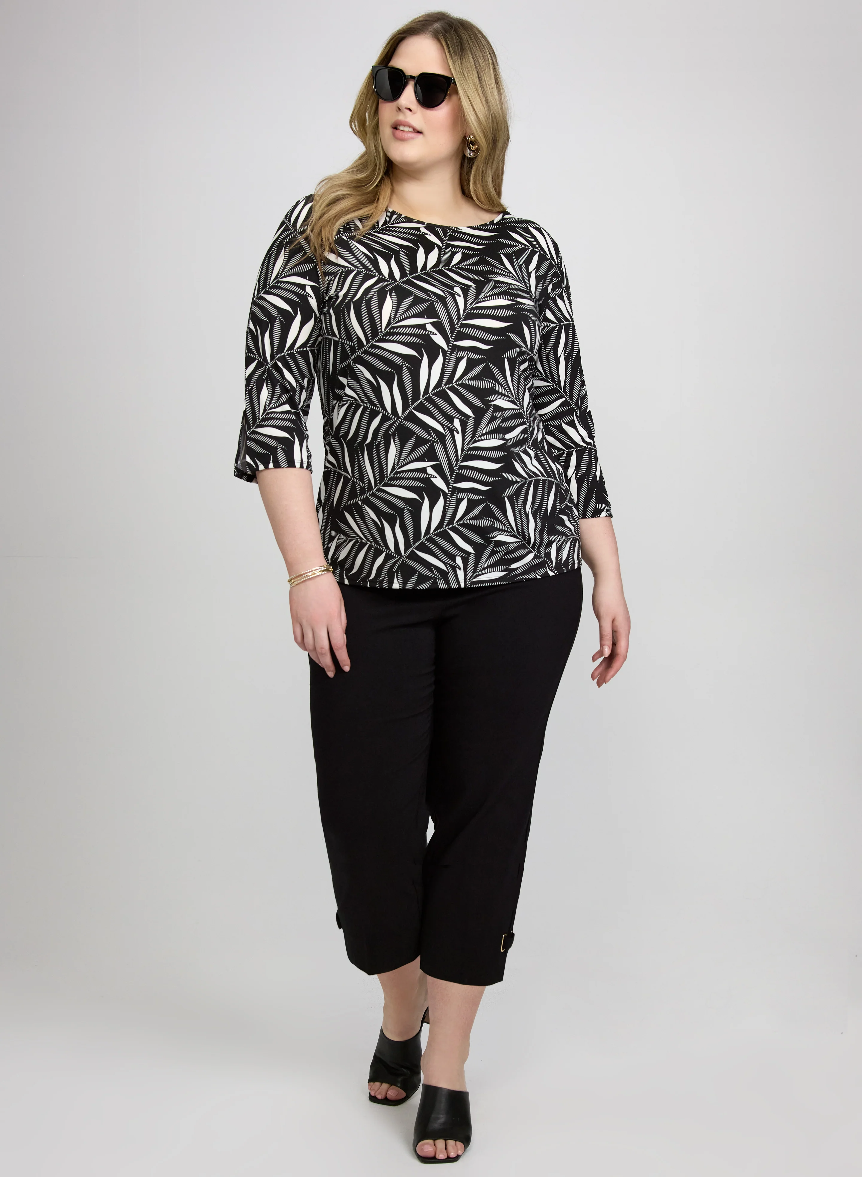 Leaf Print Top - Image 3
