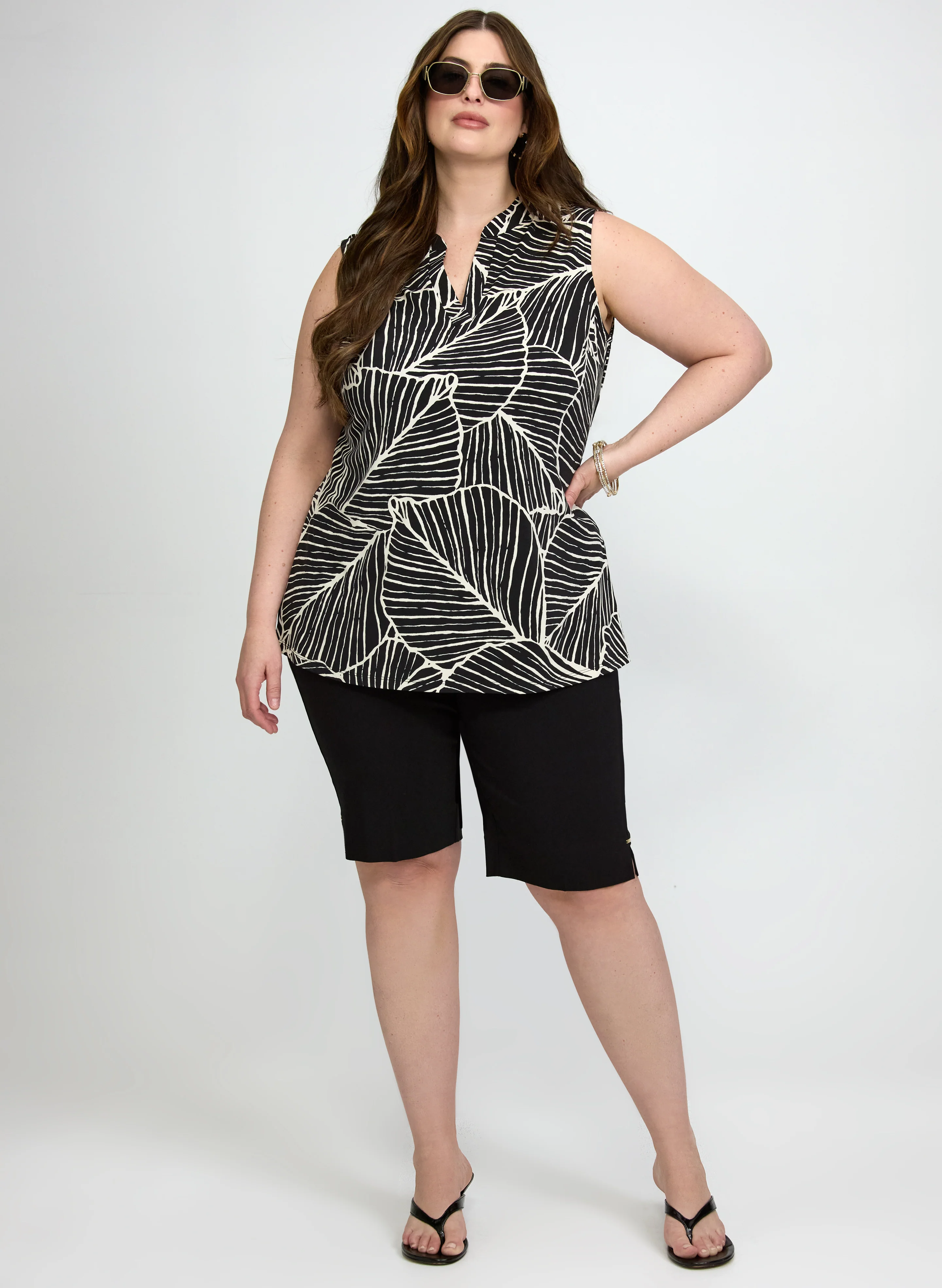 Leaf Print Top - Image 3
