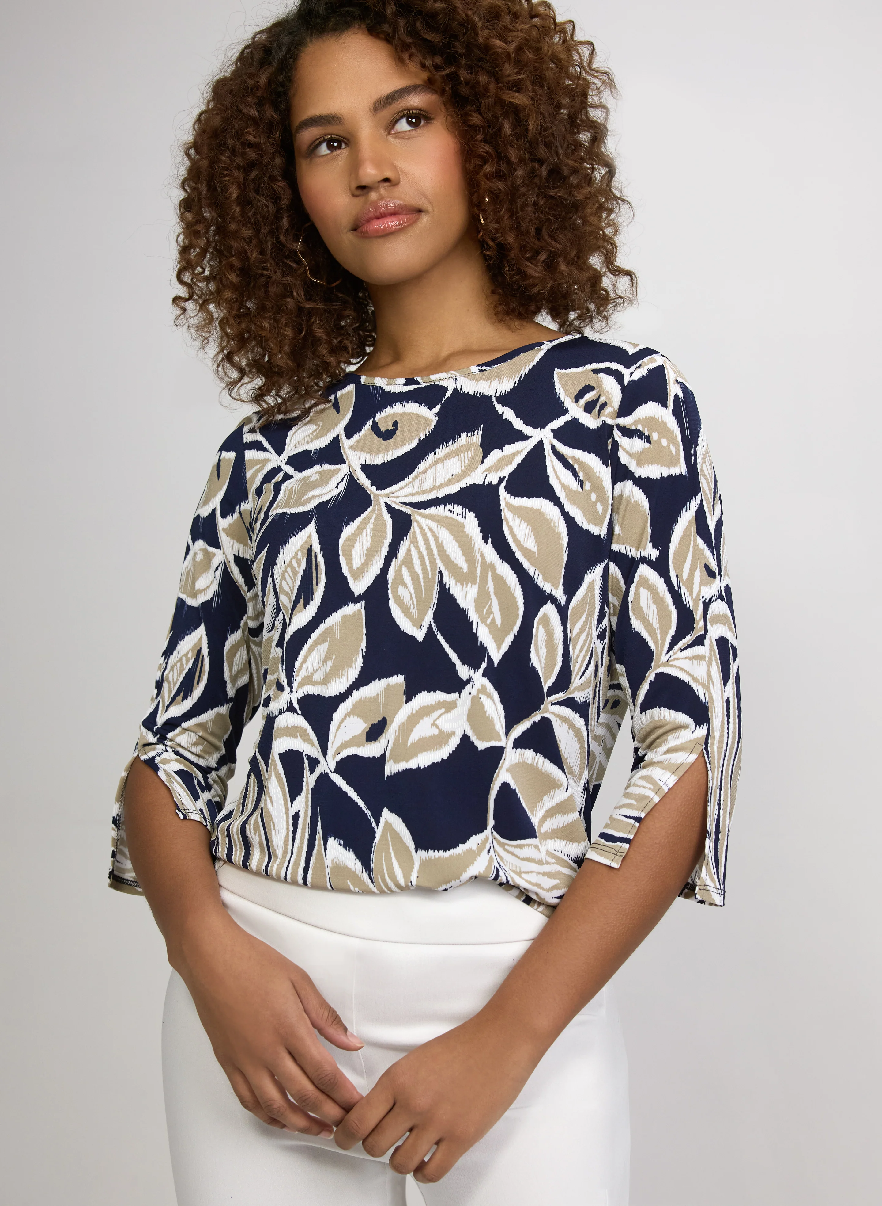 Leaf Print Top