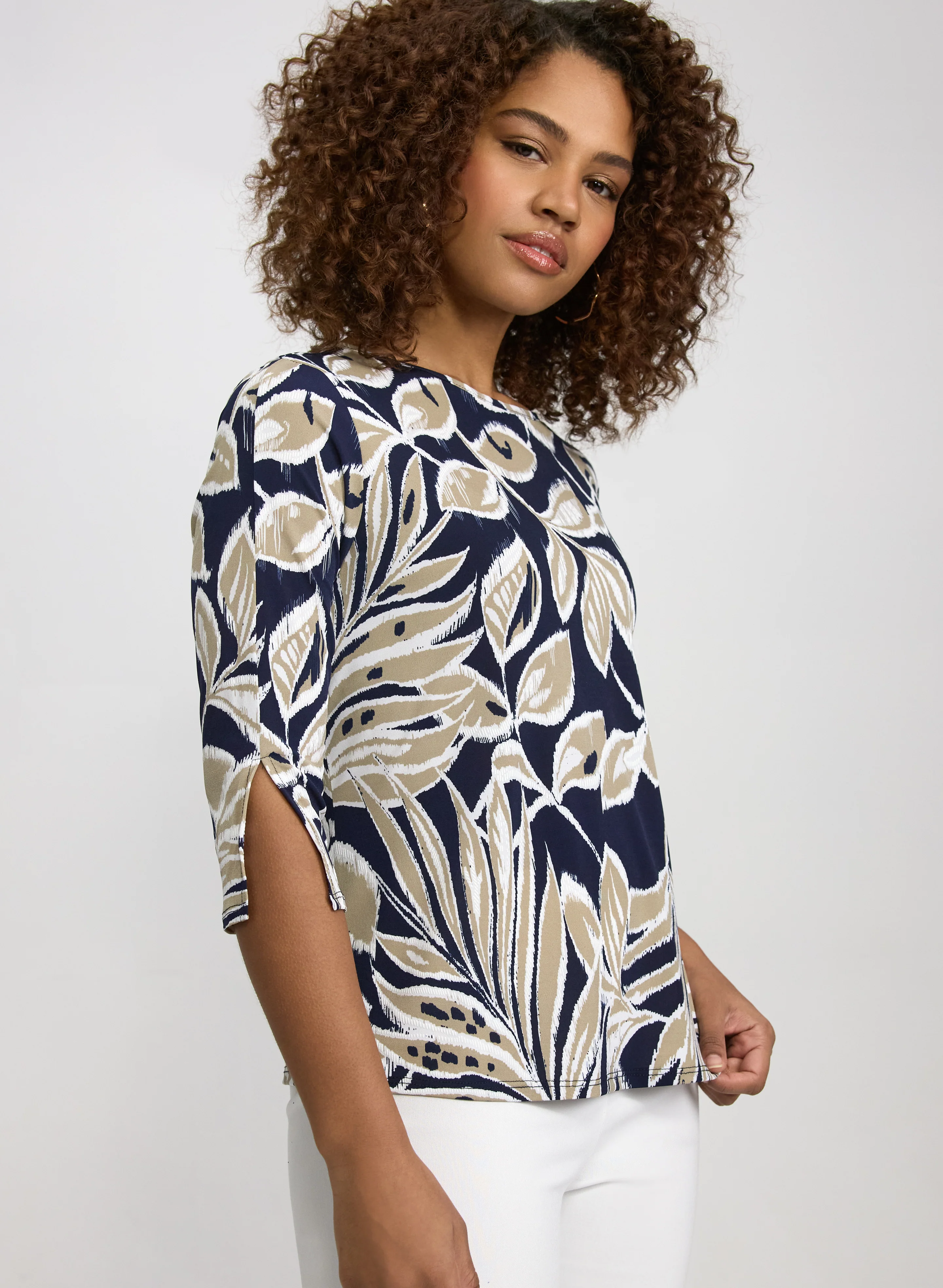 Leaf Print Top - Image 2