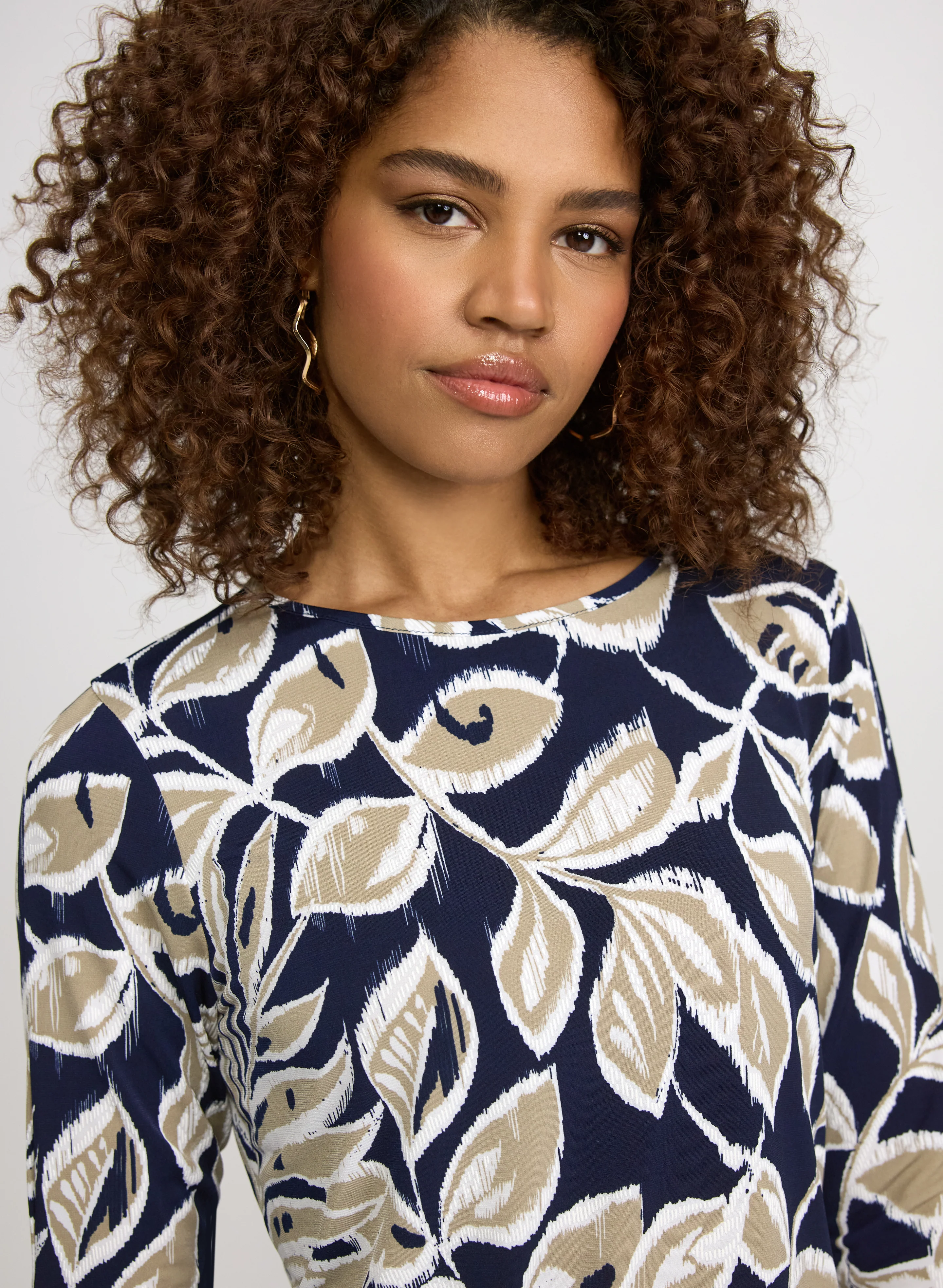 Leaf Print Top - Image 4