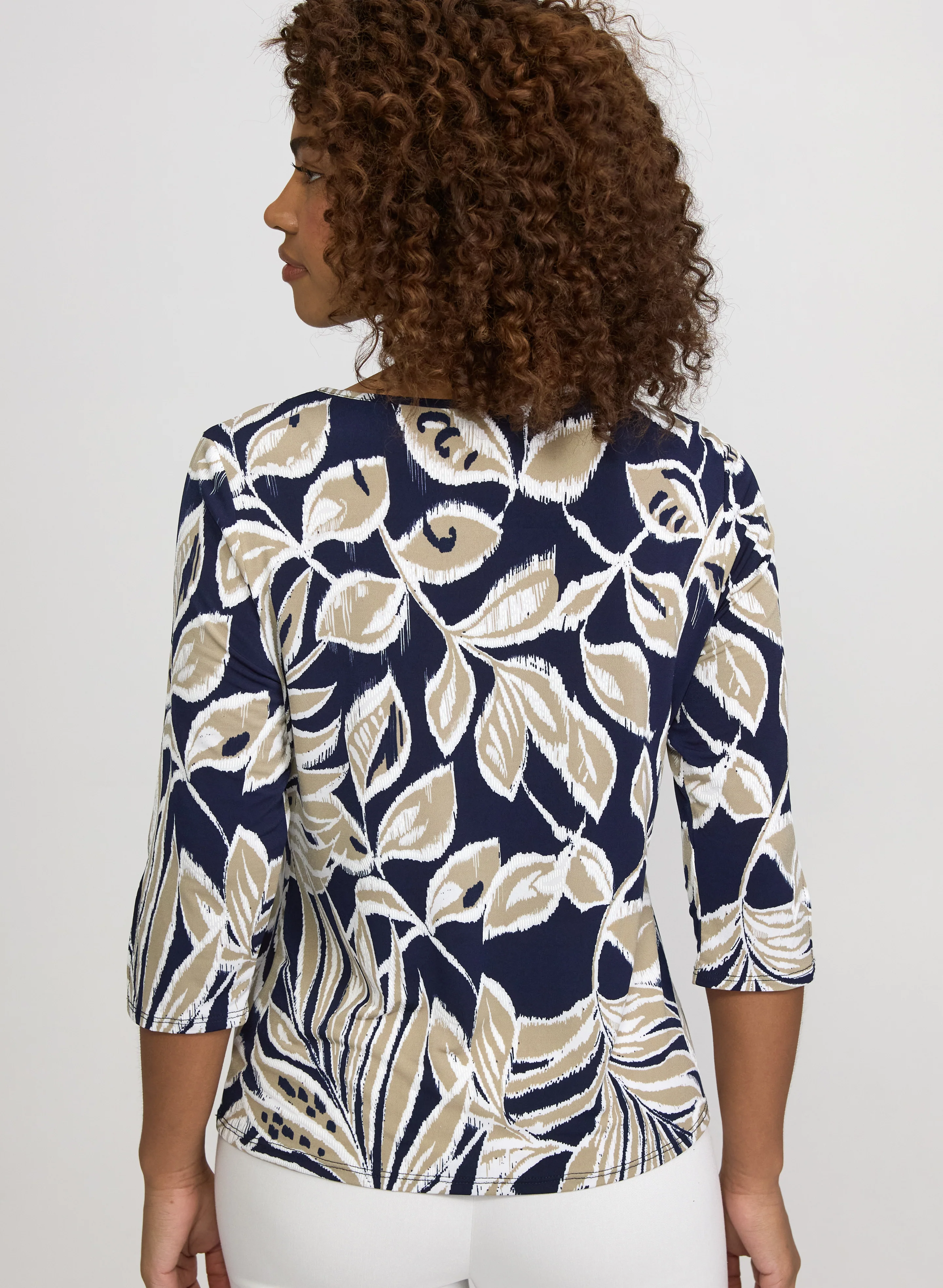 Leaf Print Top - Image 5