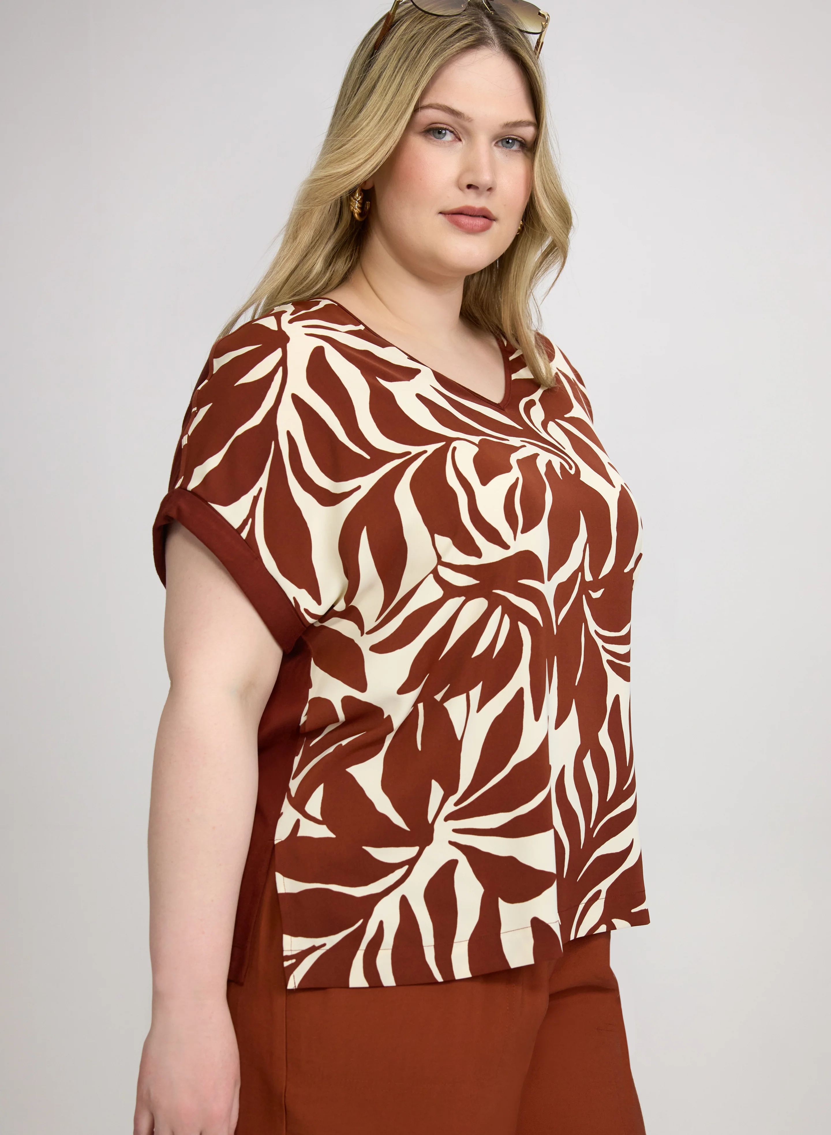 Leaf Print Top - Image 5