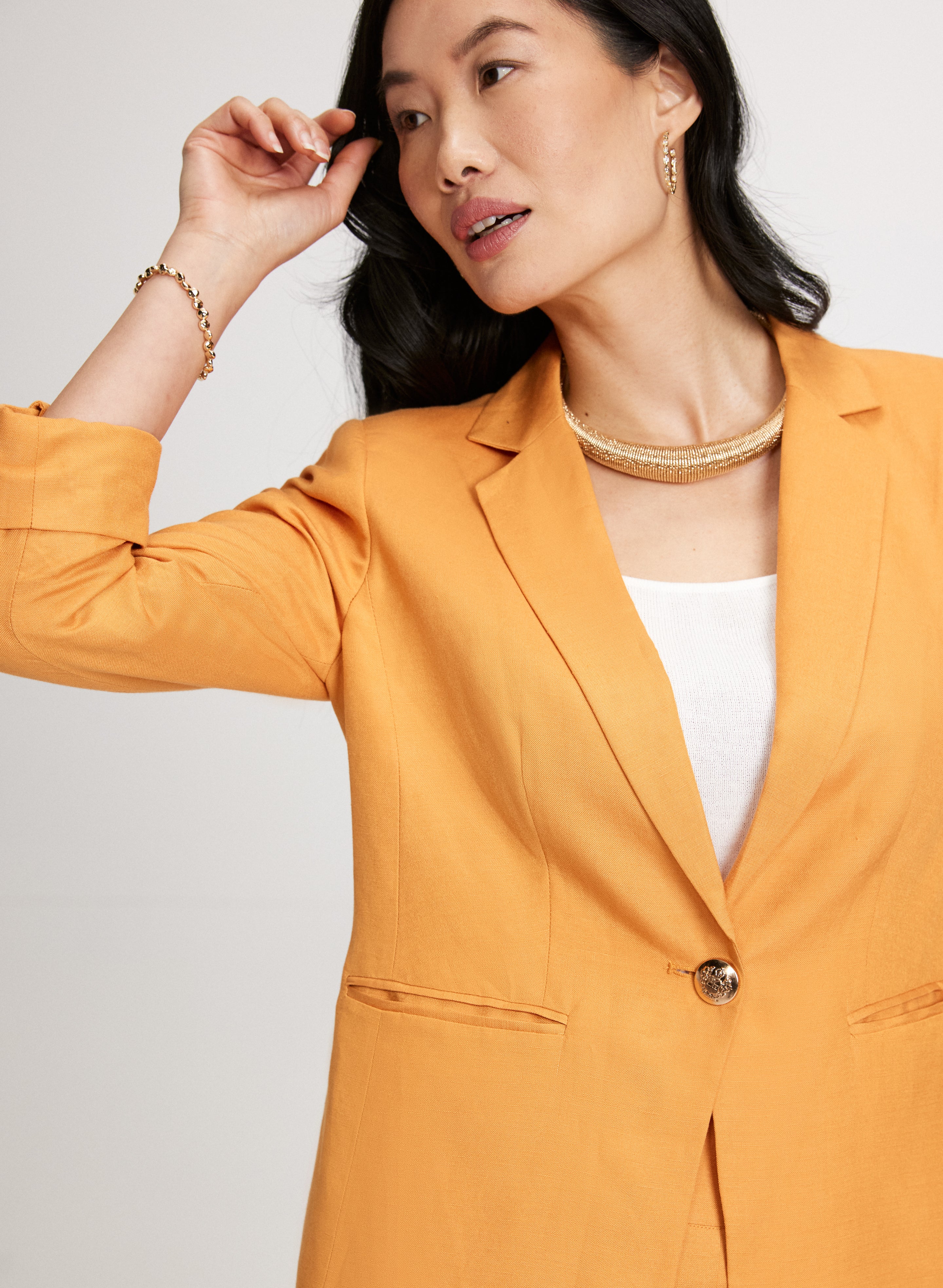 Linen-Blend Blazer - Image 8