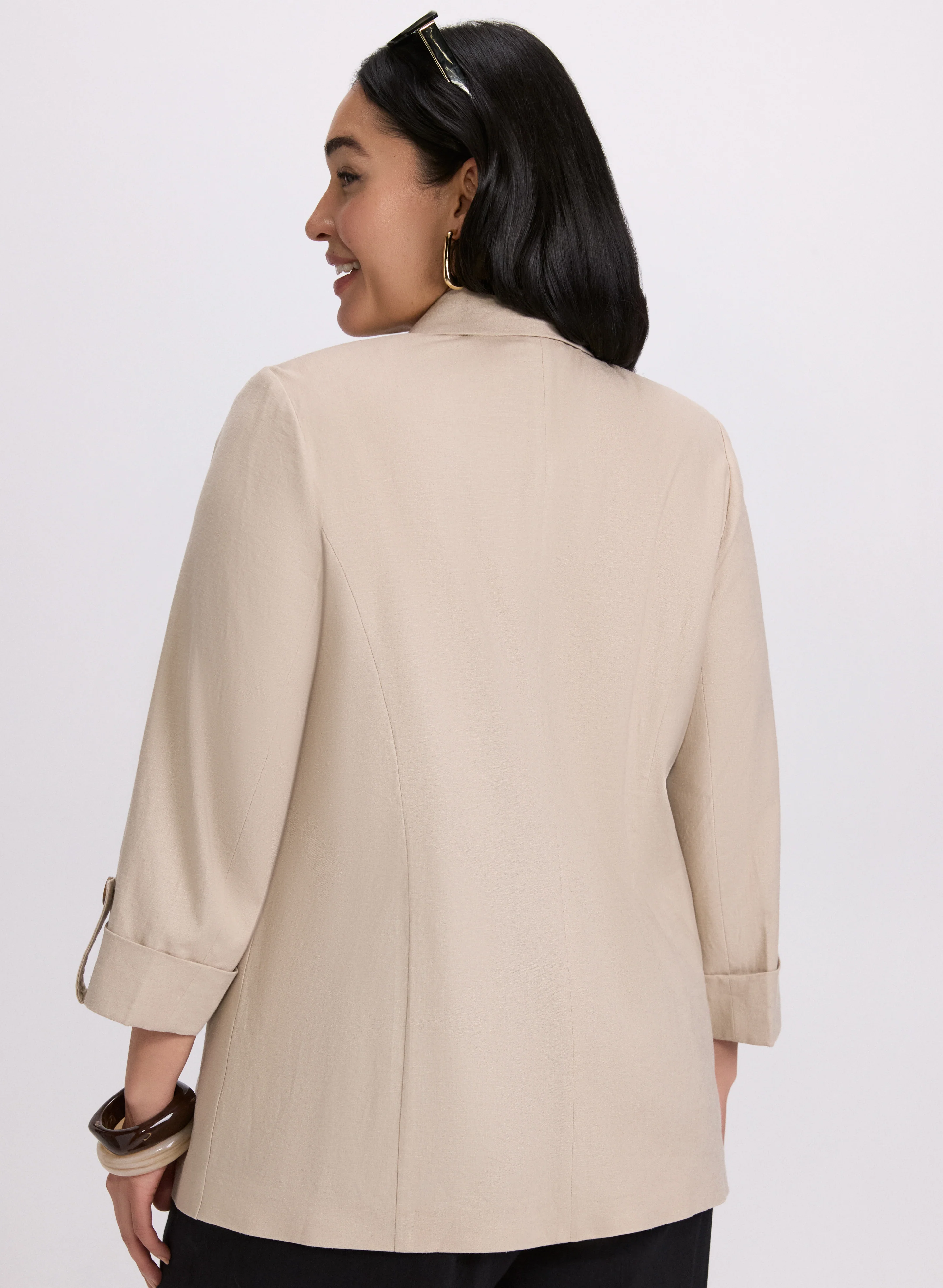 Linen-Blend Blazer - Image 4