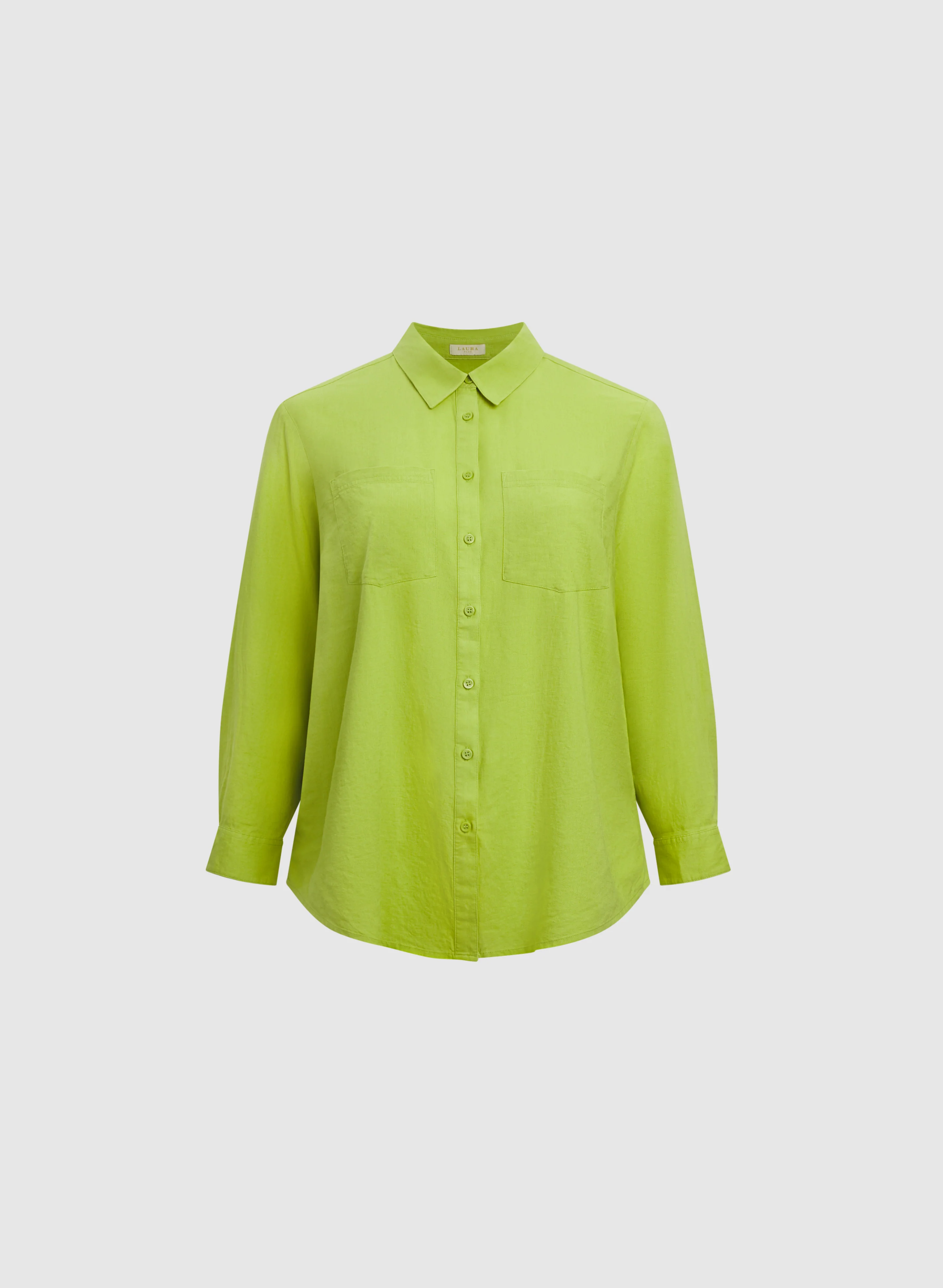 Linen-Blend Button-Down Blouse - Image 8