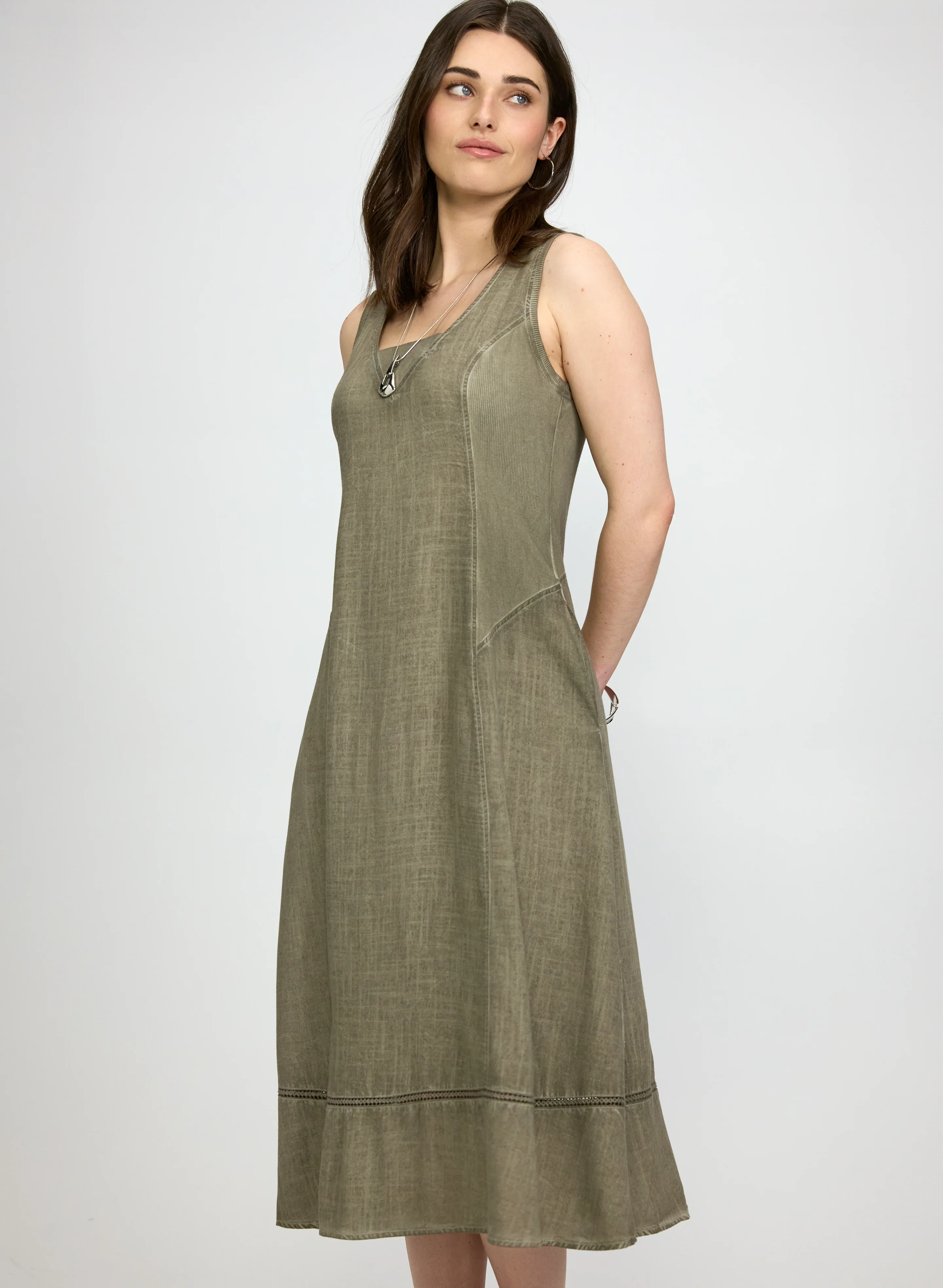 Linen-Blend Dress - Image 4