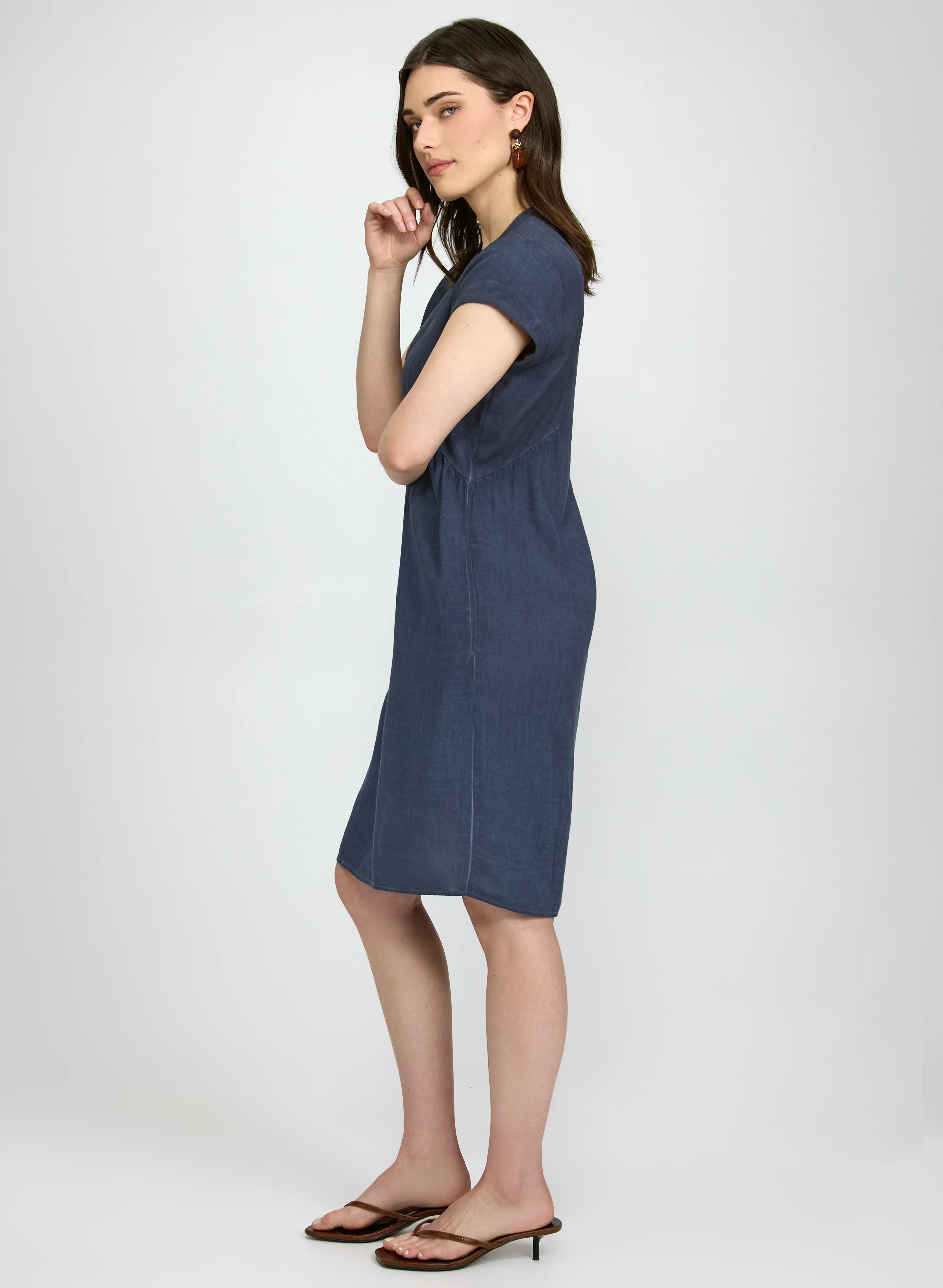 Linen-Blend Pocket Dress - Image 3