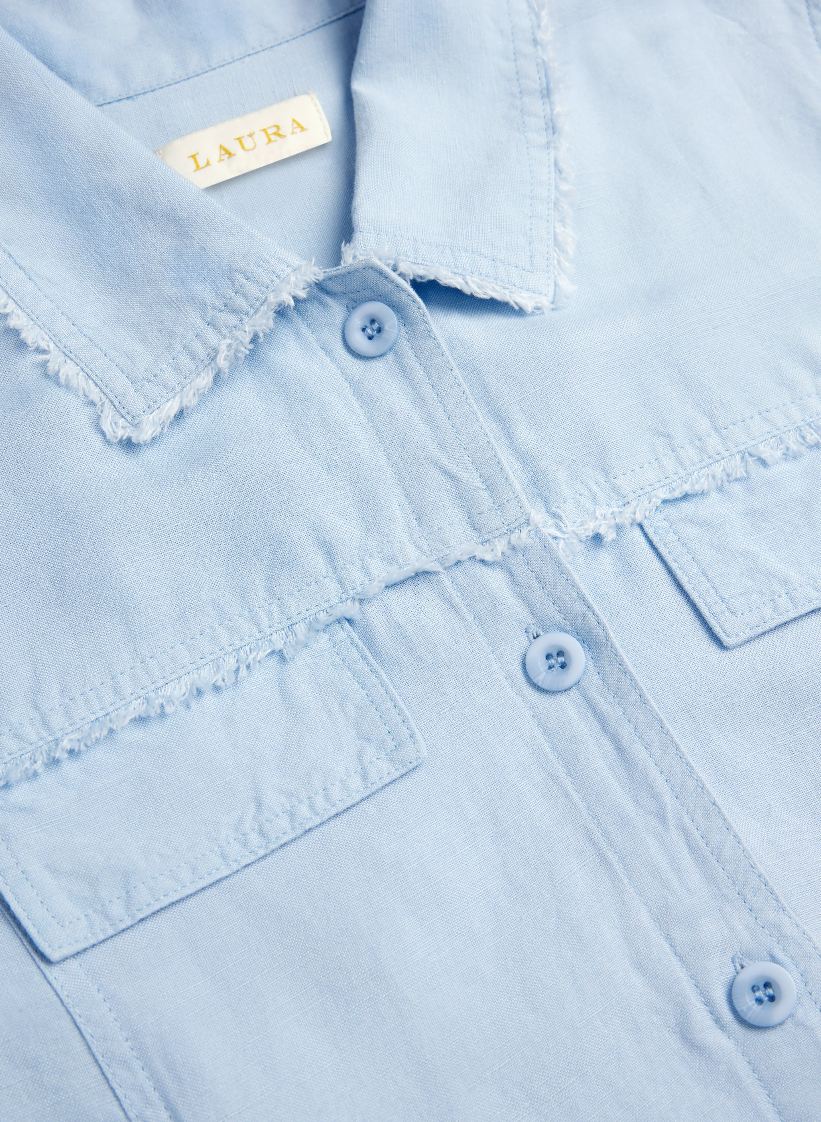 Frayed Linen-Blend Jacket - Image 7