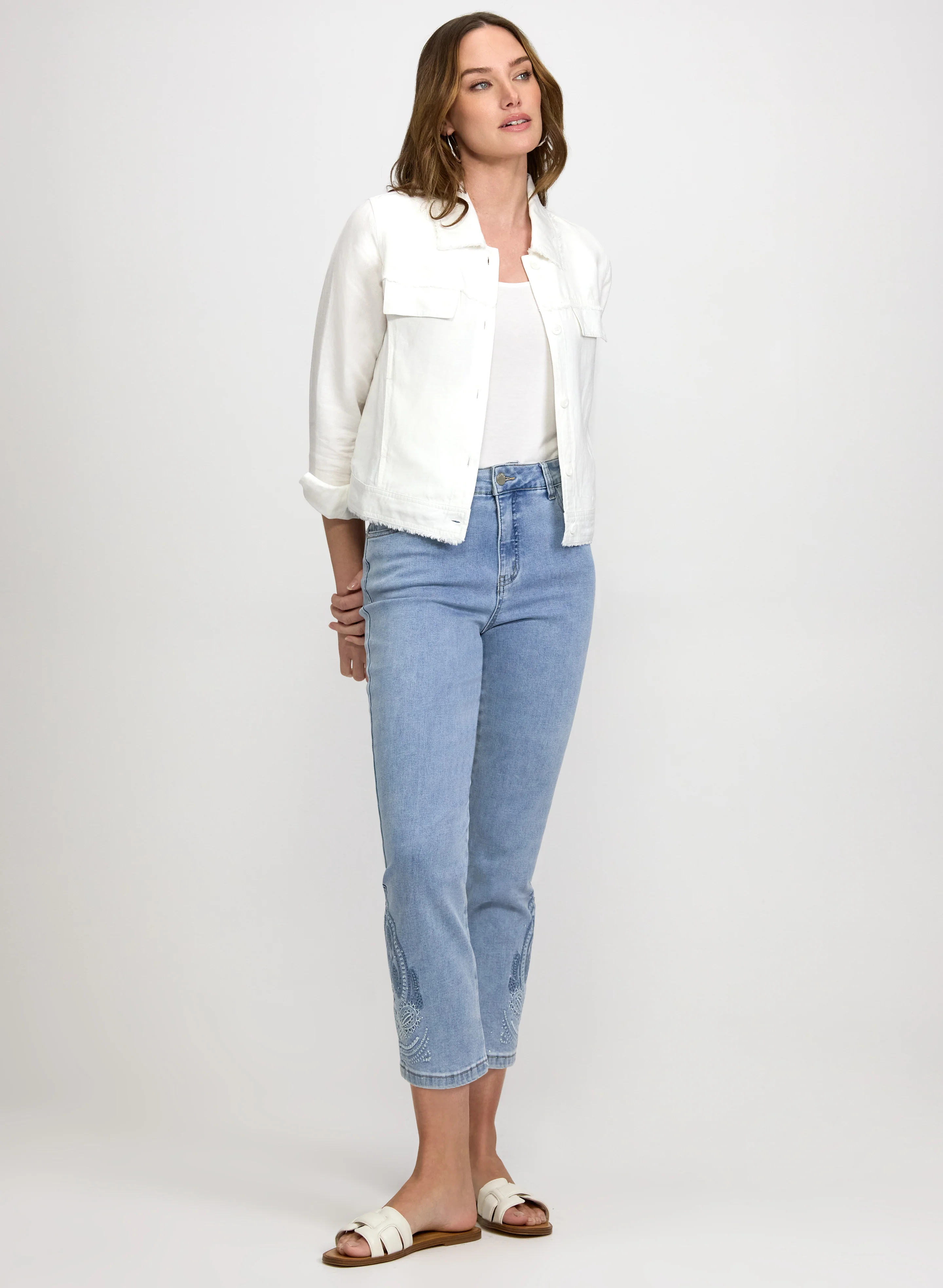 Frayed Linen-Blend Jacket - Image 3