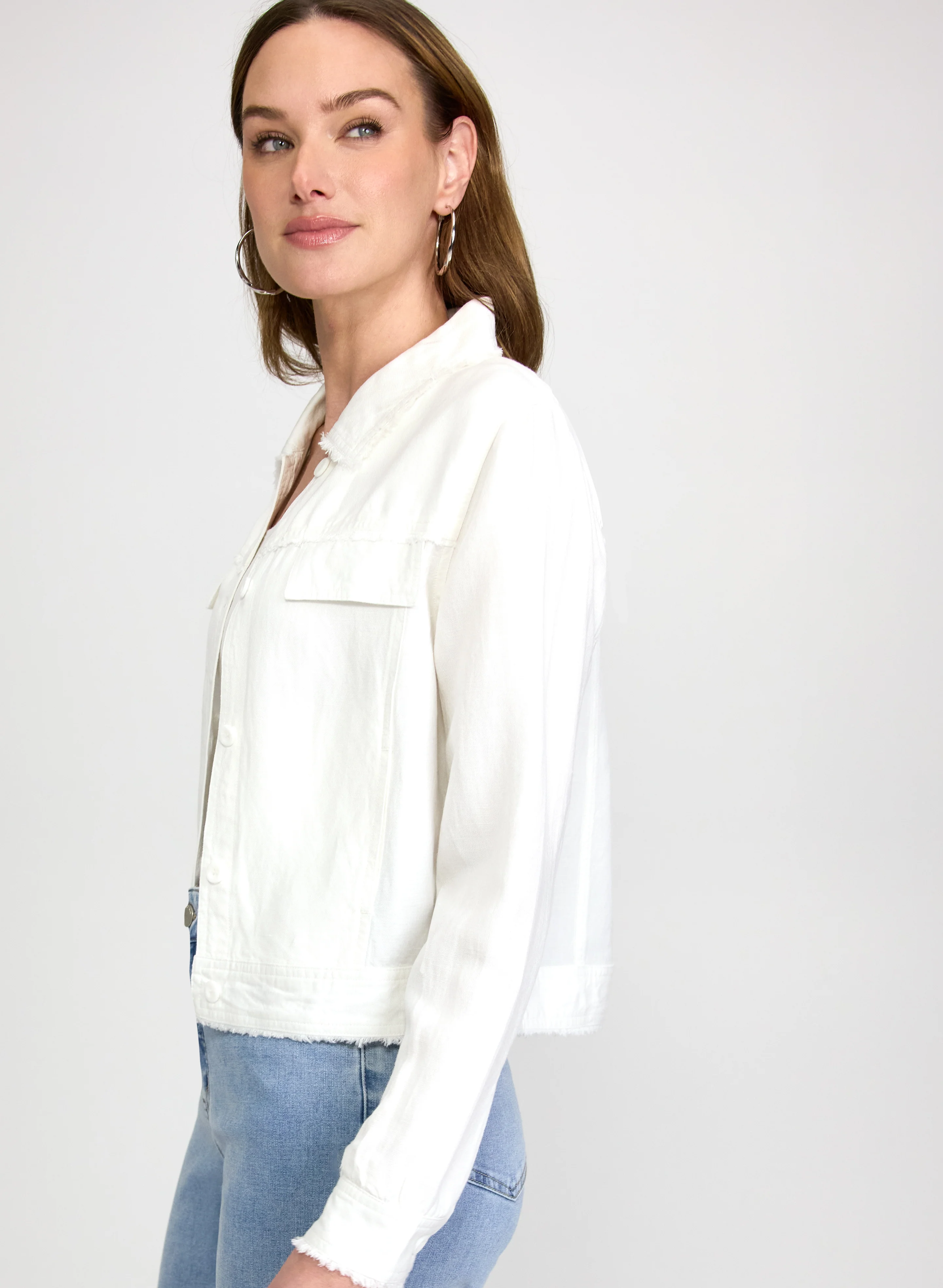 Frayed Linen-Blend Jacket - Image 5