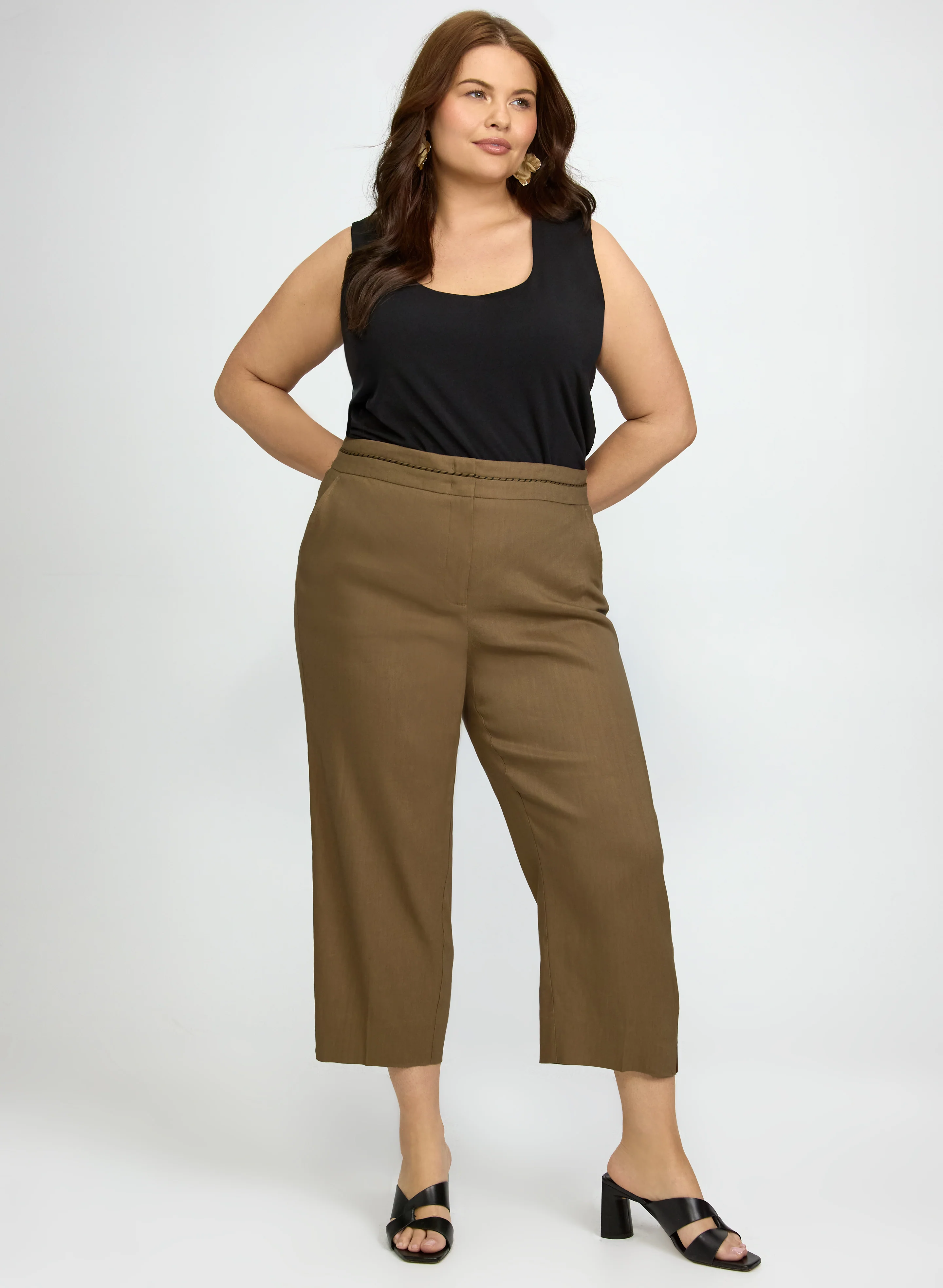 Linen-Blend Straight-Leg Capris - Image 3