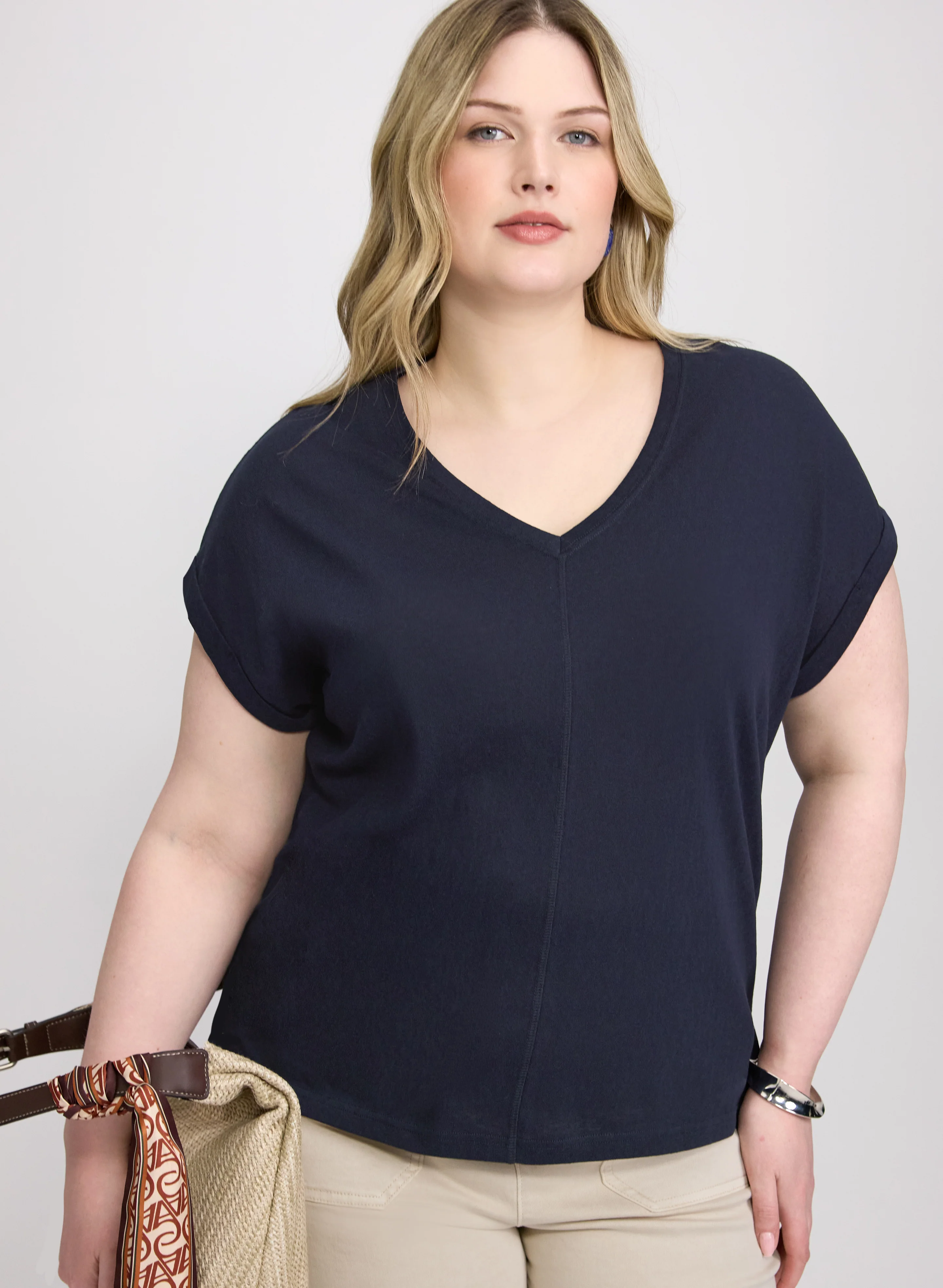 Linen-Blend T-Shirt