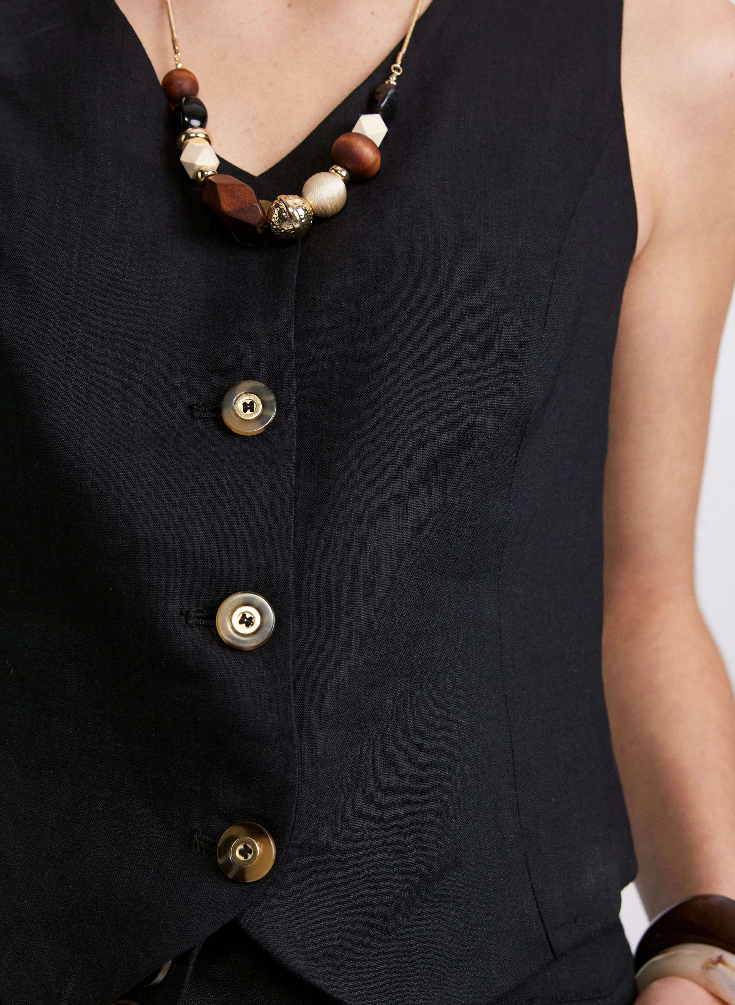 Linen-Blend Vest - Image 5