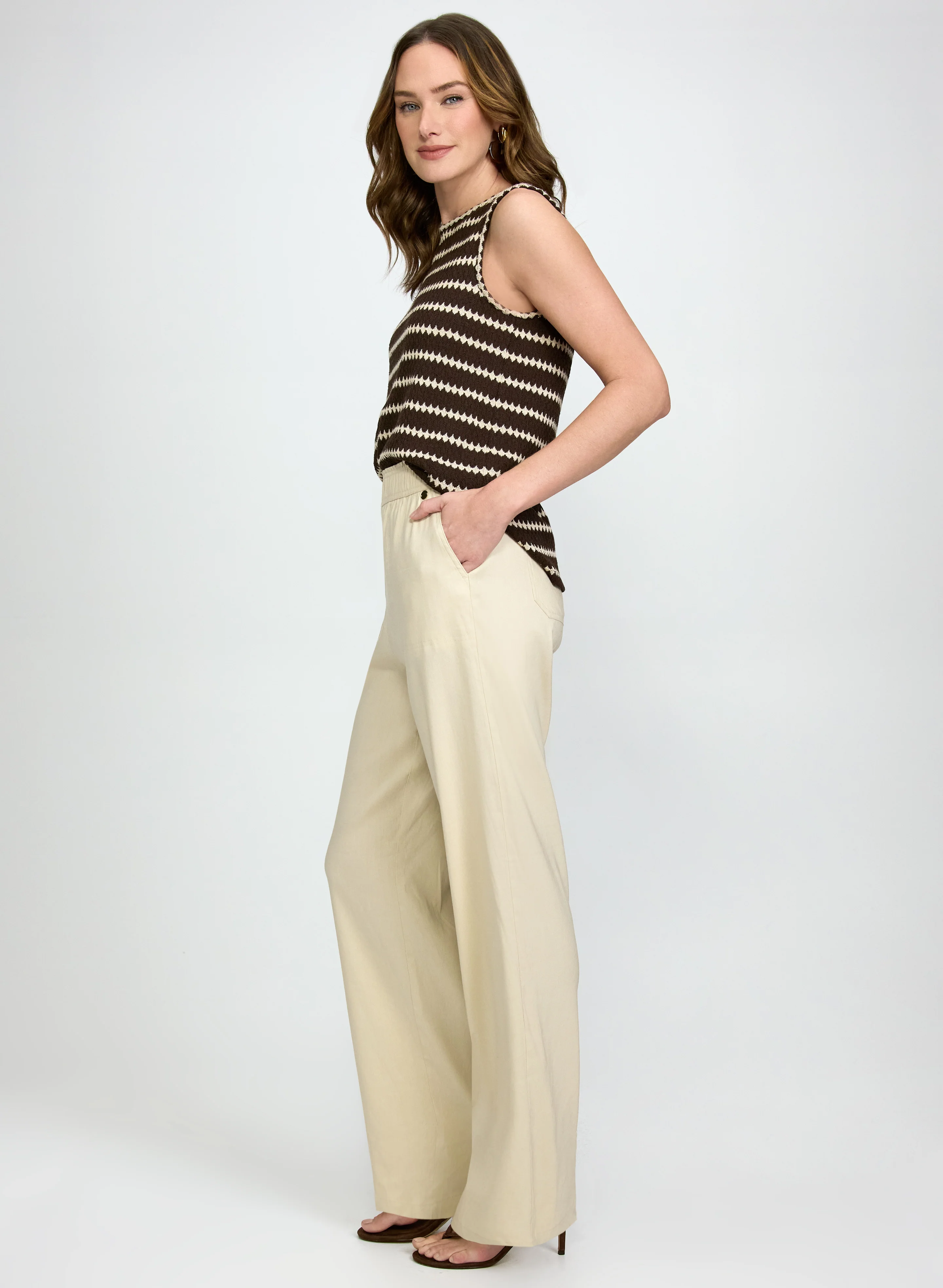 Linen-Blend Wide-Leg Pants - Image 8