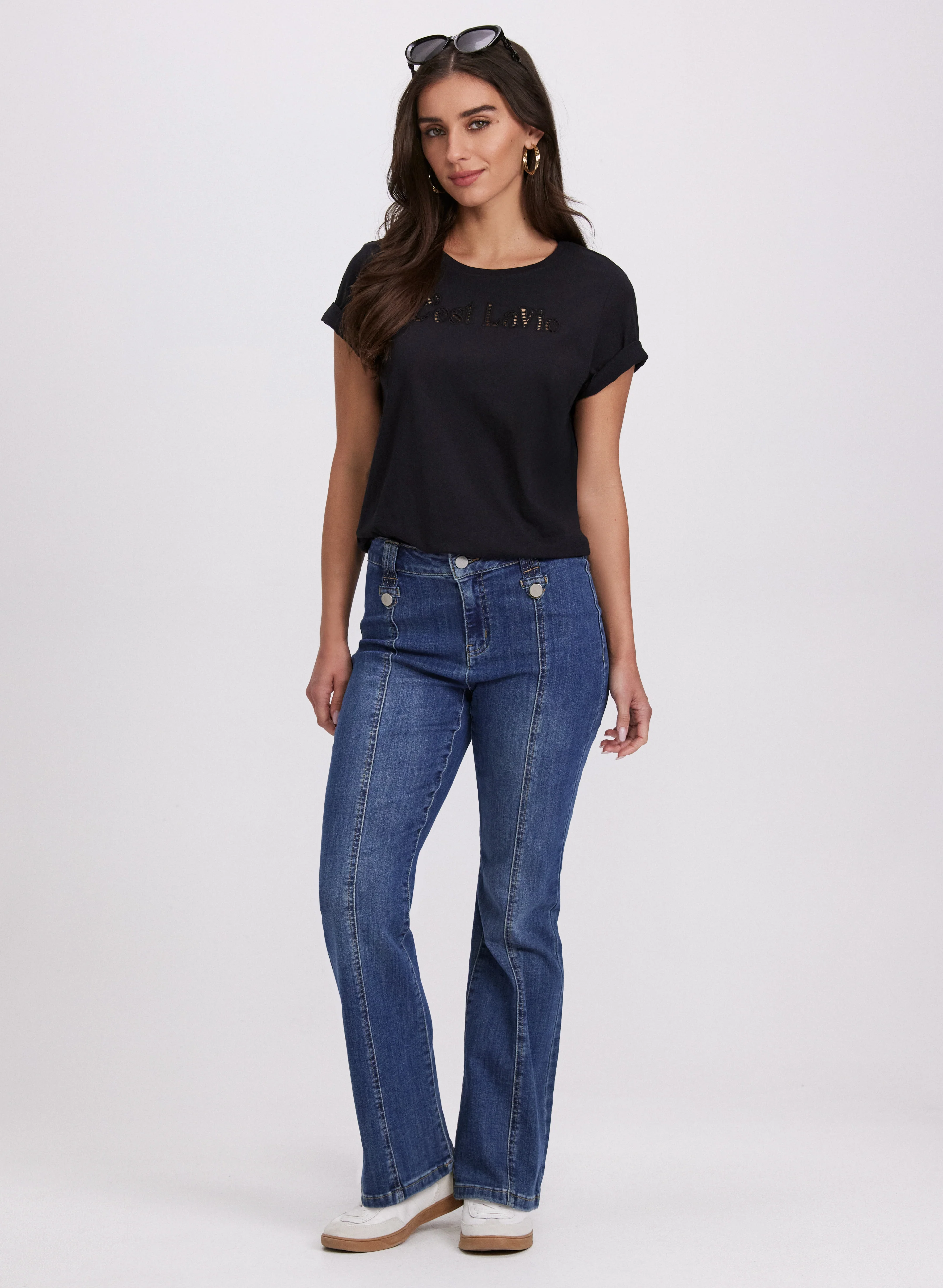 Cut-Out Script T-Shirt - Image 3