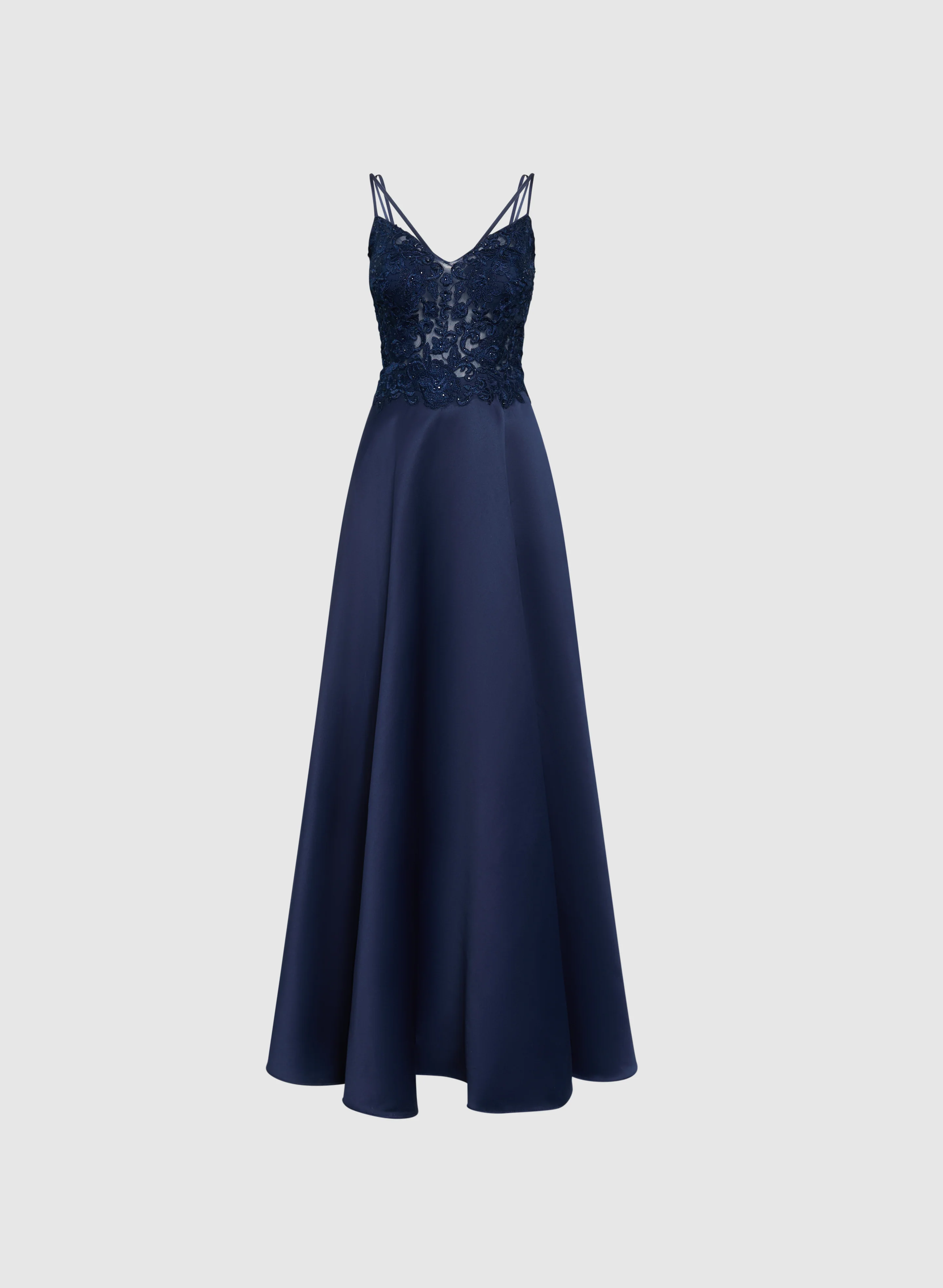 Sequin Detail V-Neck Gown - Image 5