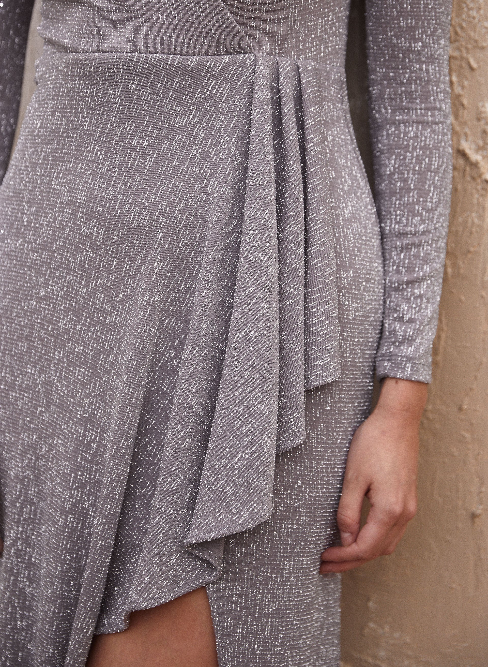 Long Sleeve Glitter Dress - Image 3