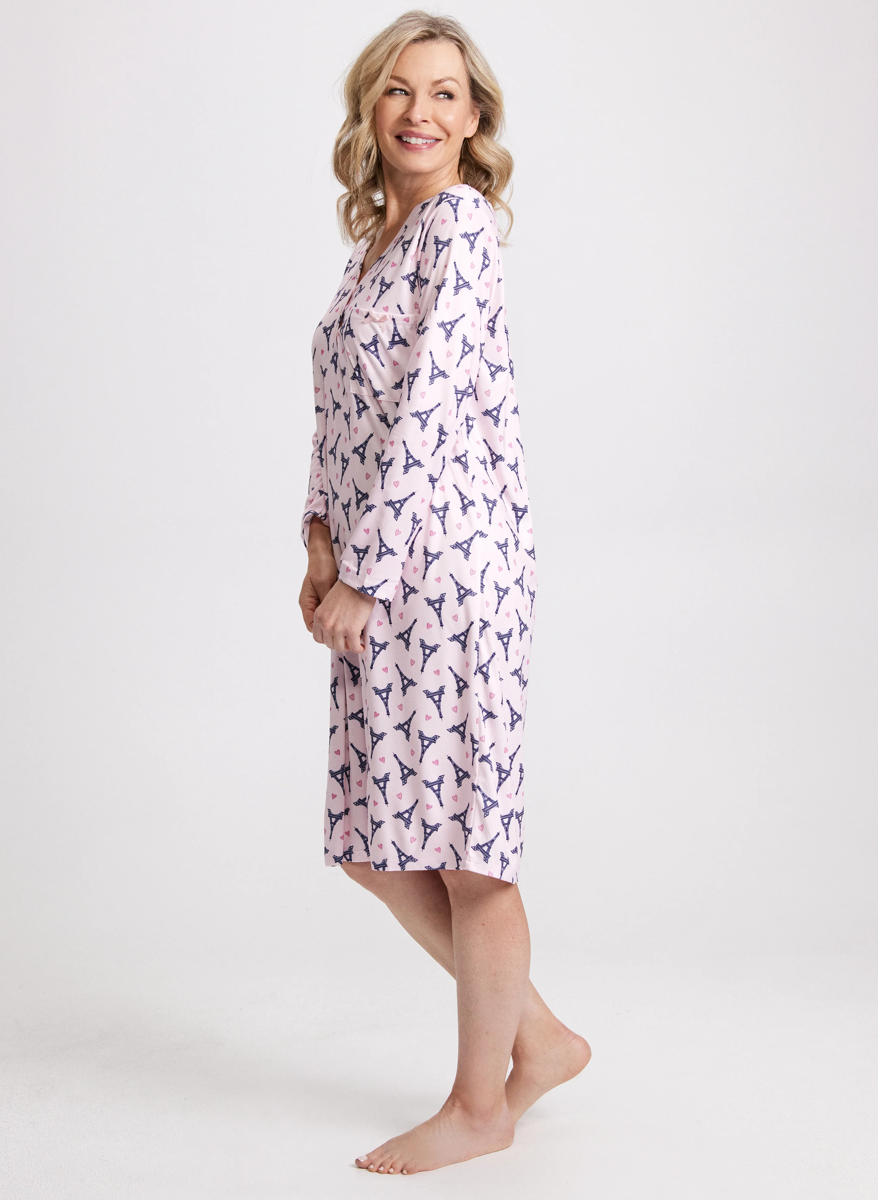 Long Sleeve Paris Nightgown - Image 3