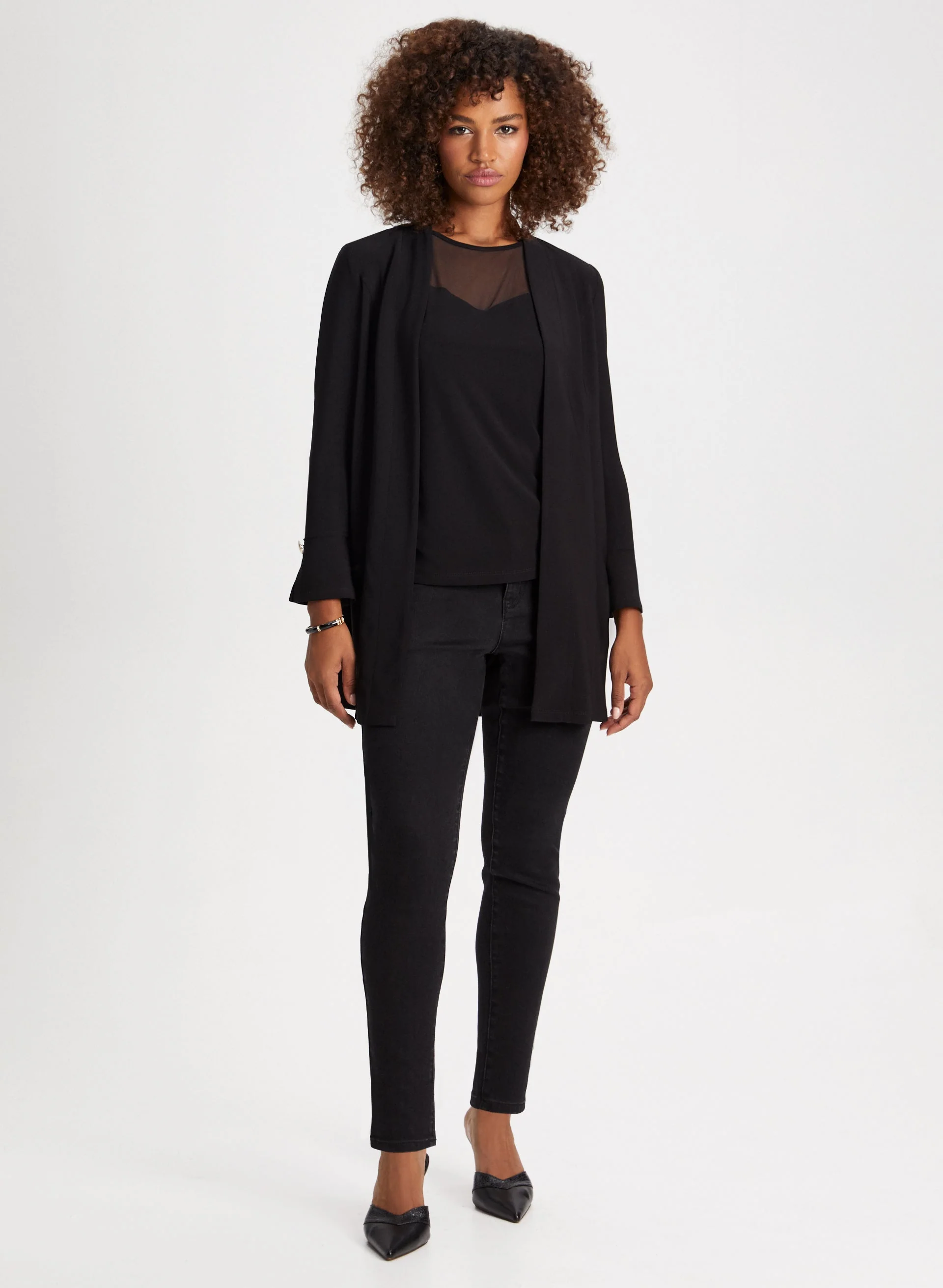 Long Sleeve Open Front Top - Image 3
