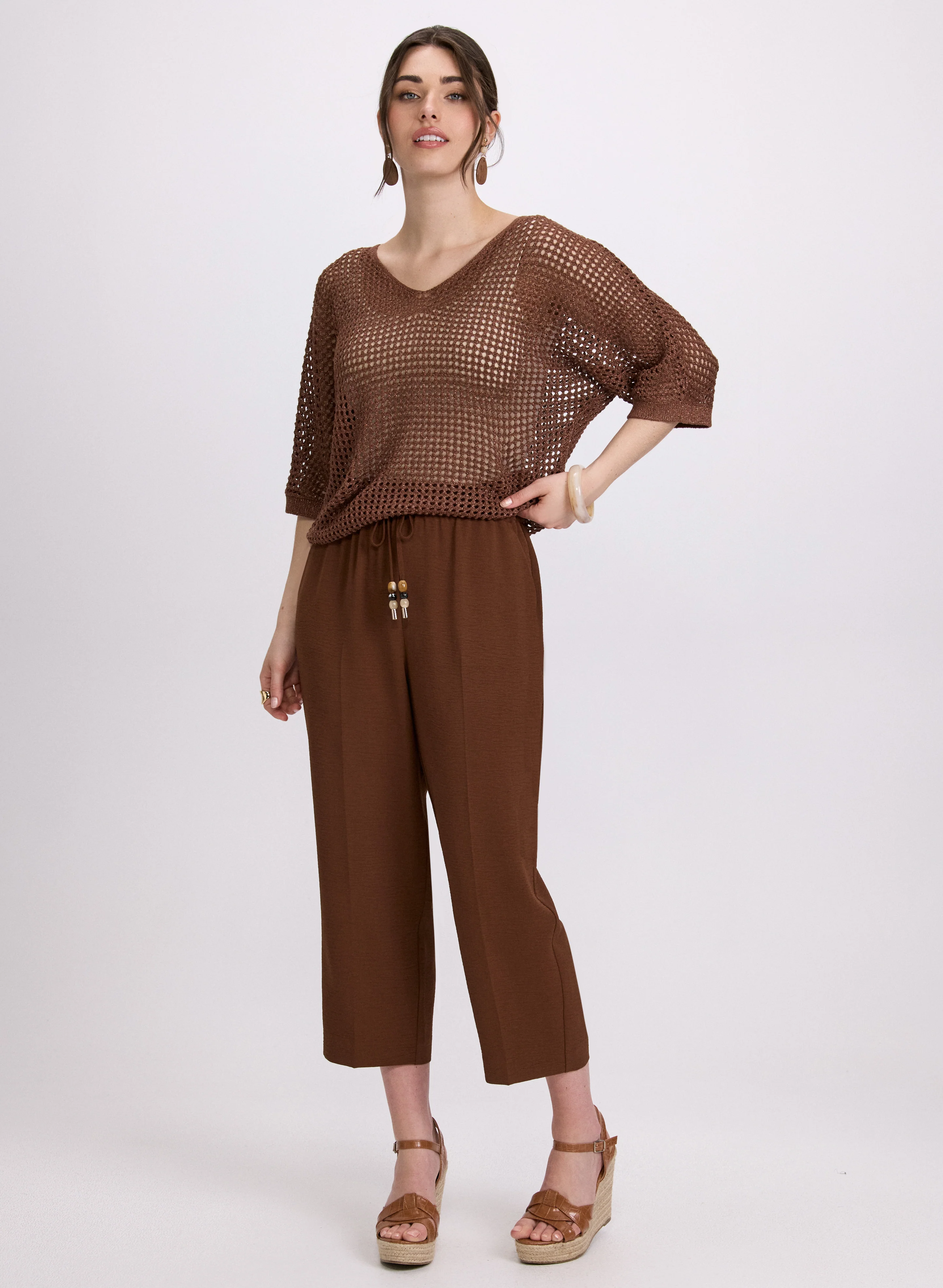 Lurex Open Knit Pullover - Image 2