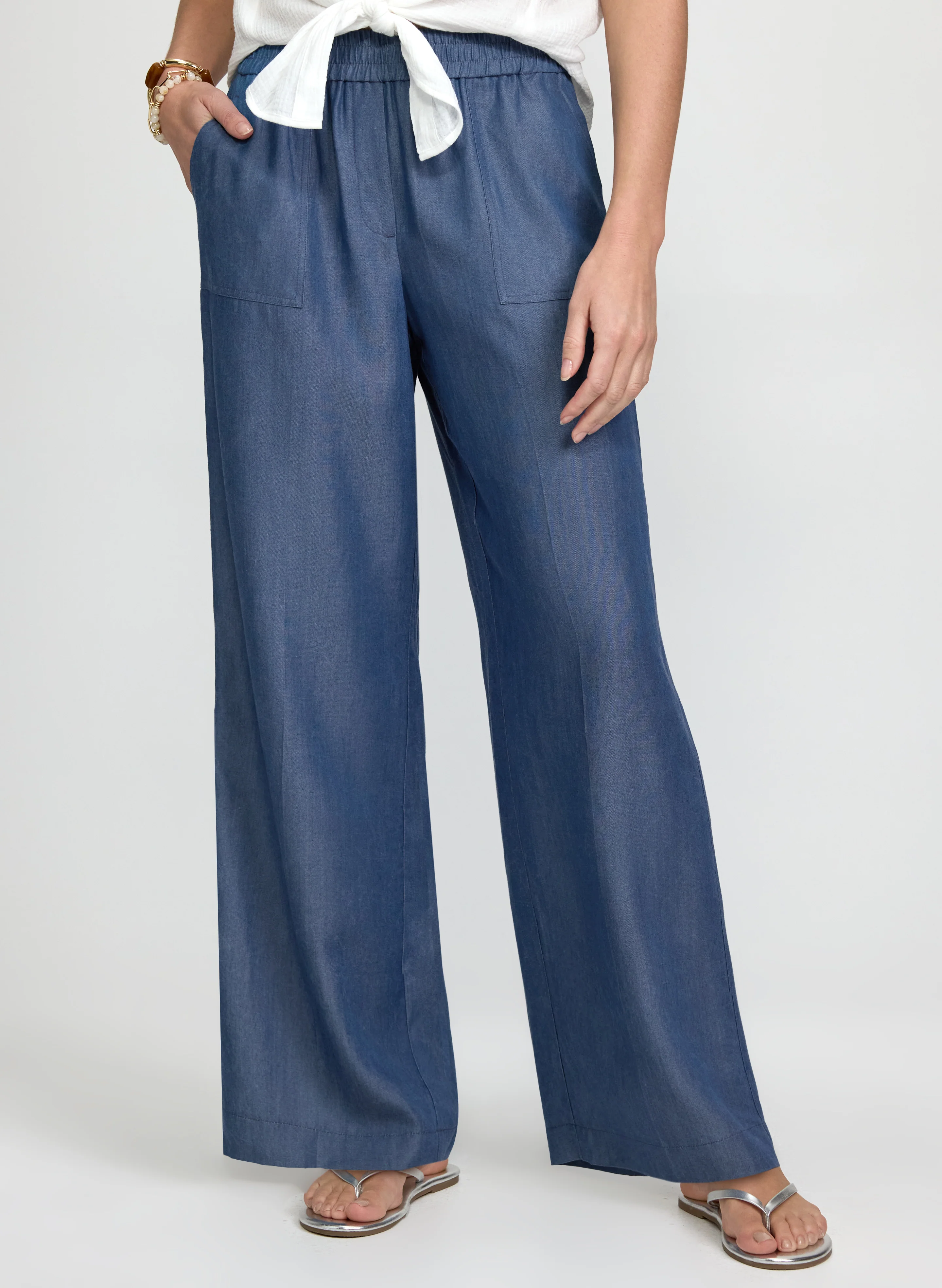 Lyocell Wide-Leg Pants