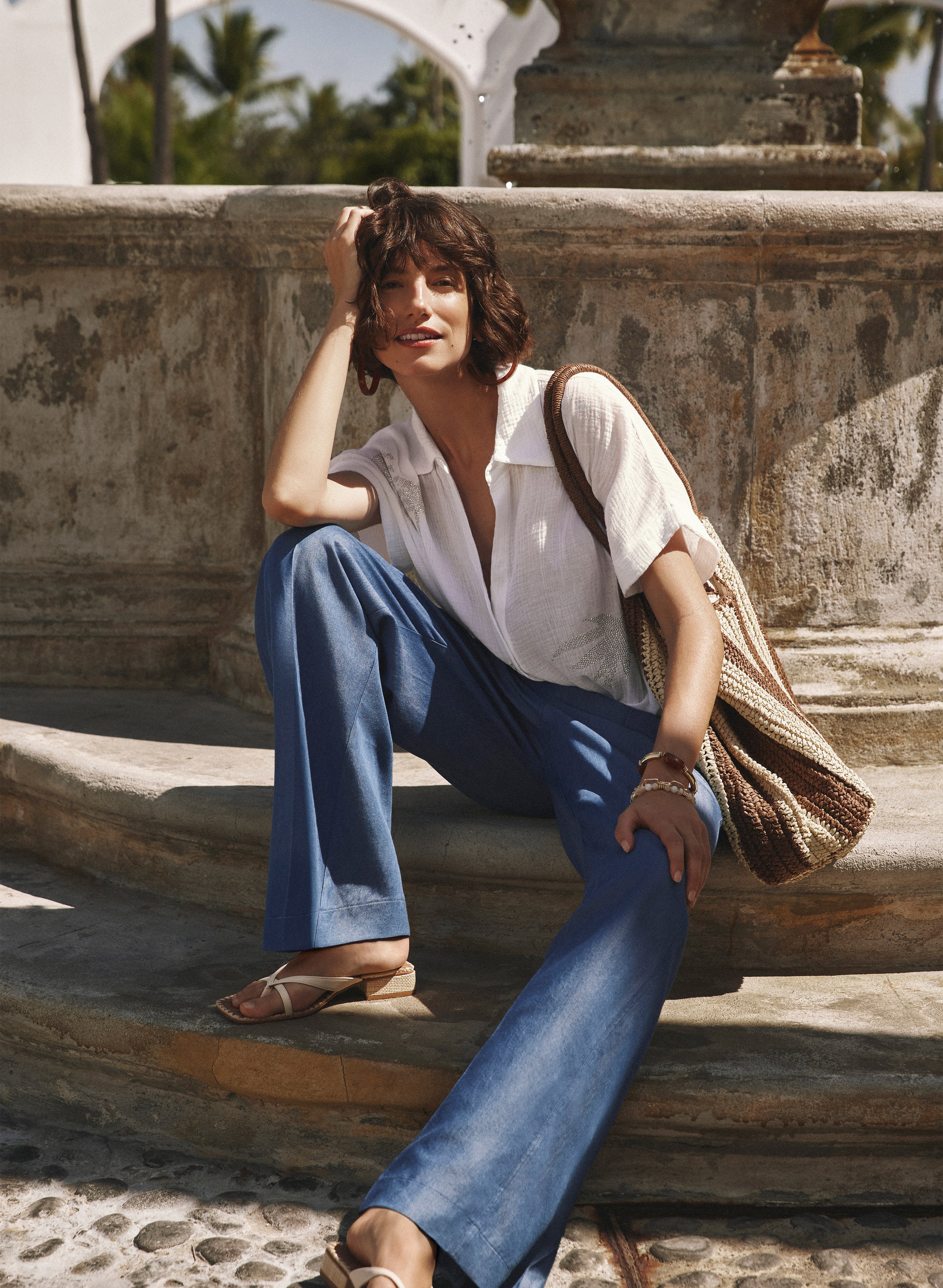 Lyocell Wide-Leg Pants - Image 8