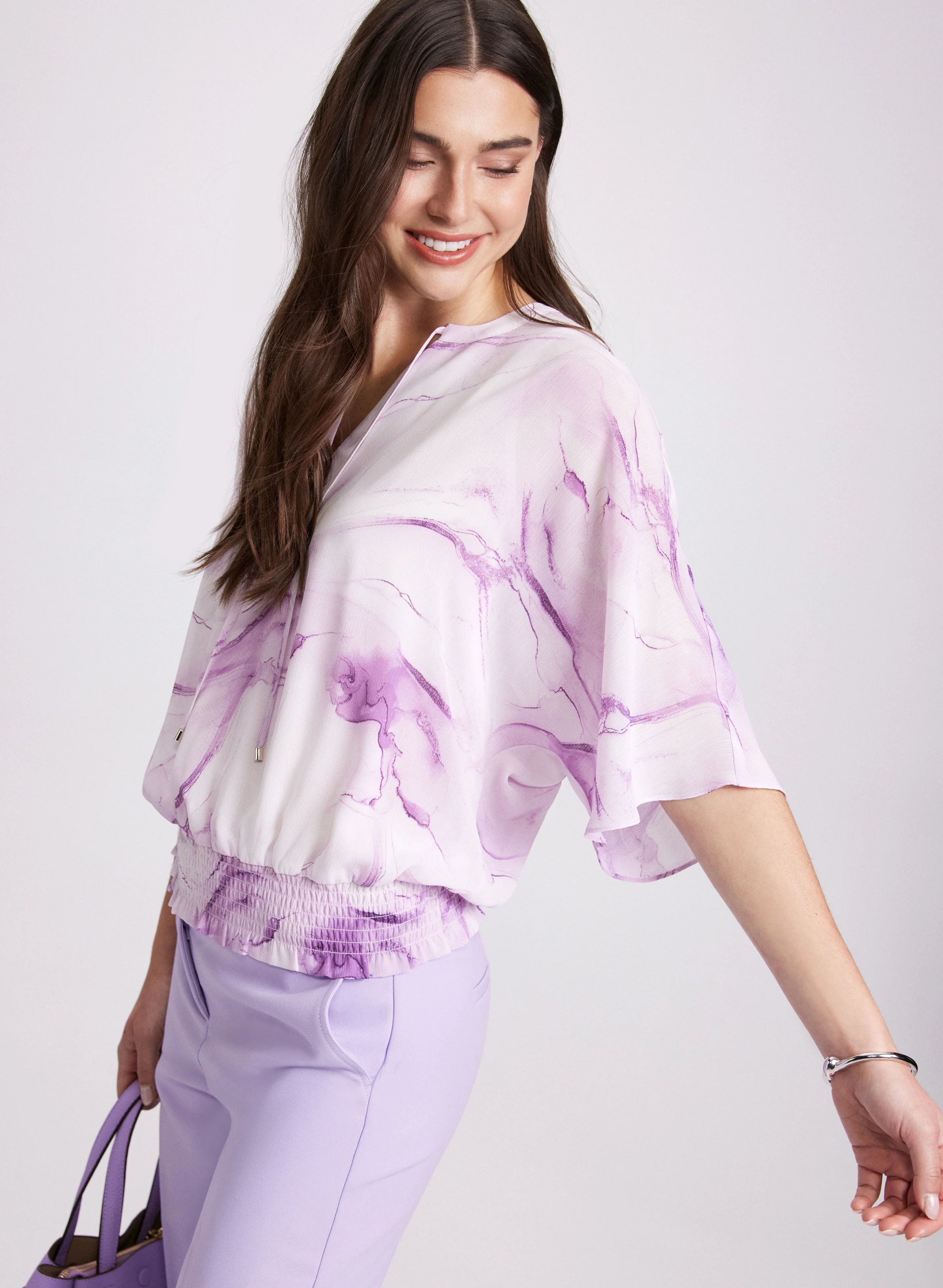 Marble Print Blouse - Image 2