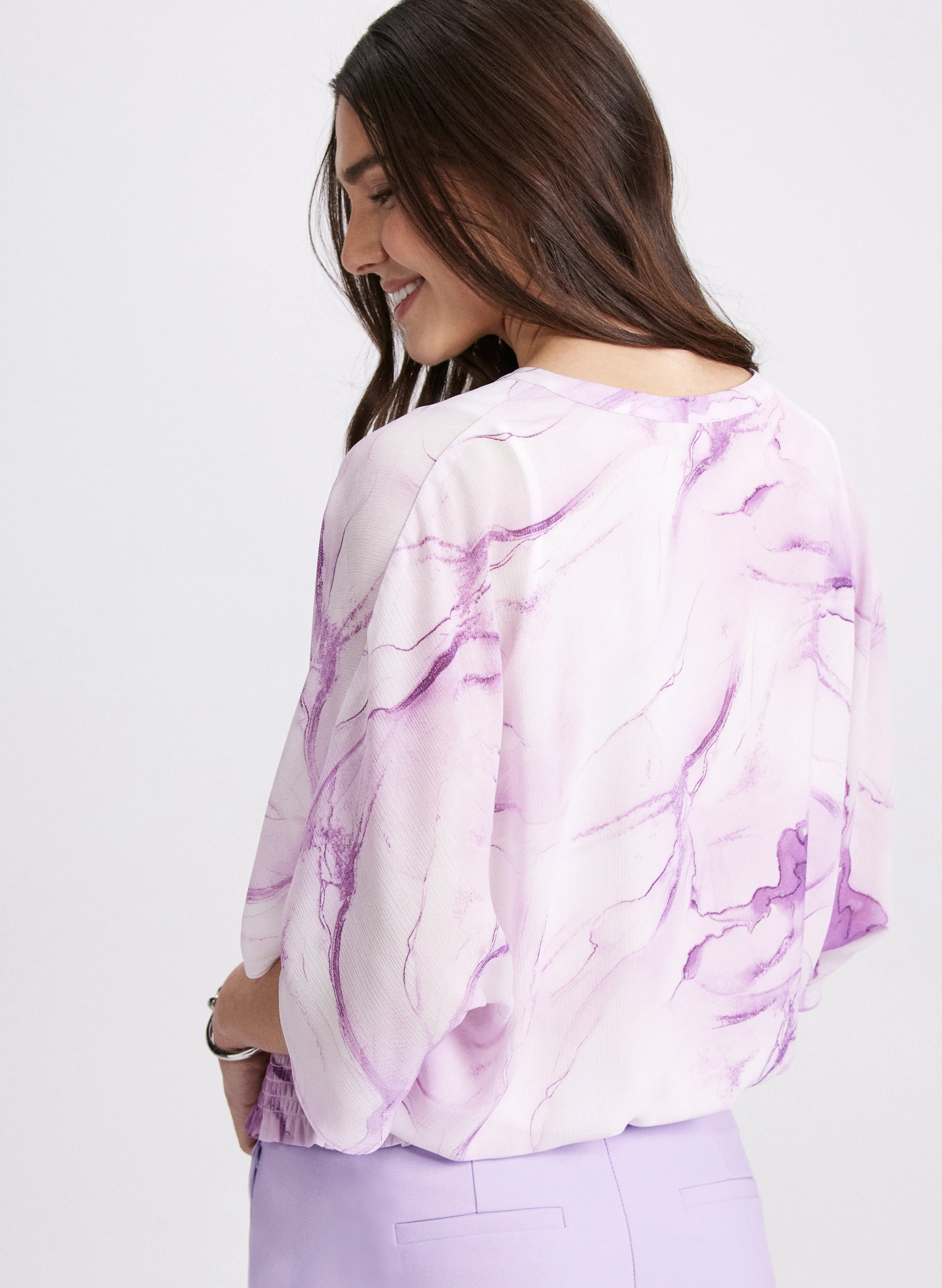 Marble Print Blouse - Image 4