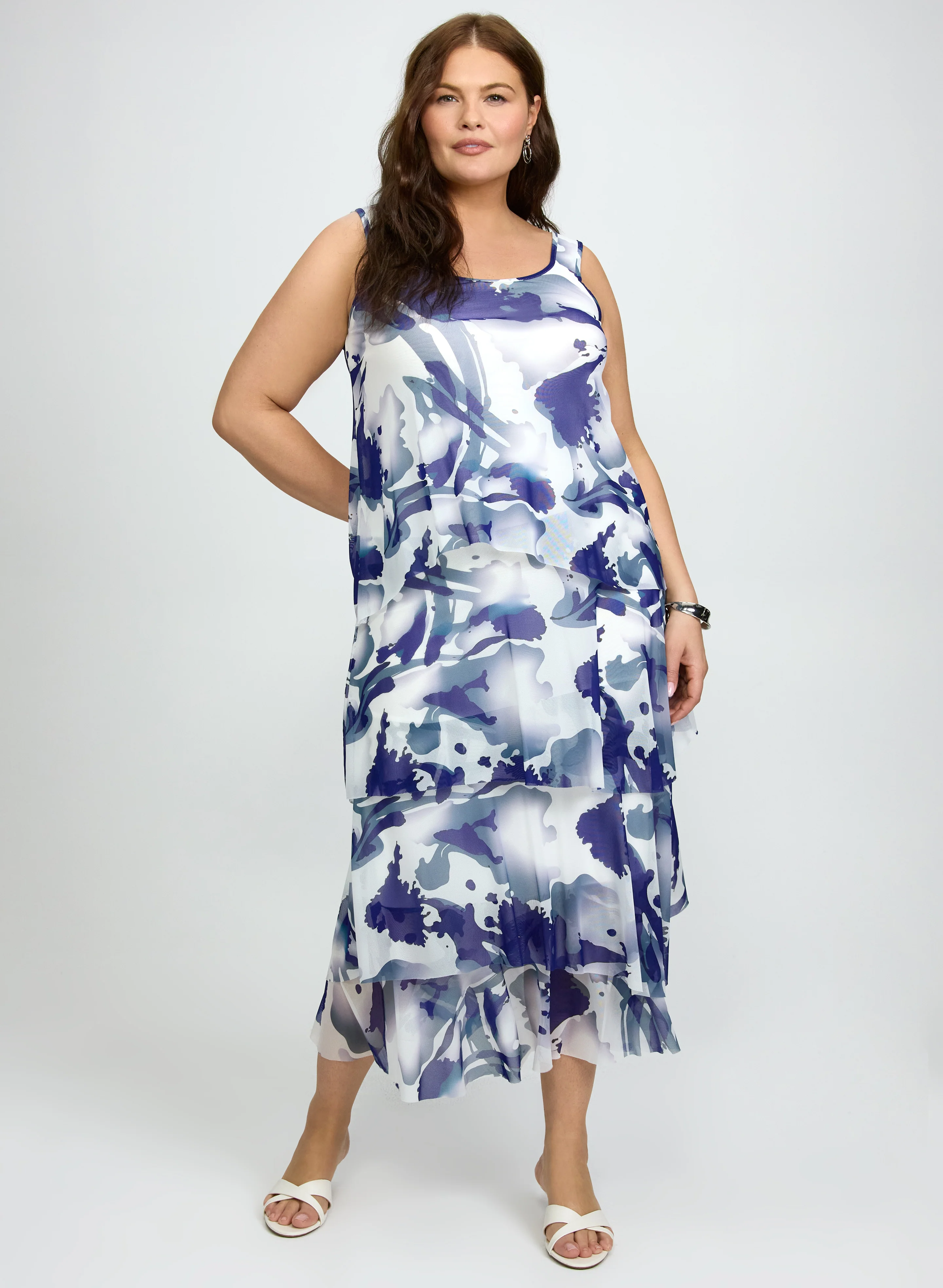 Marble Print Dress