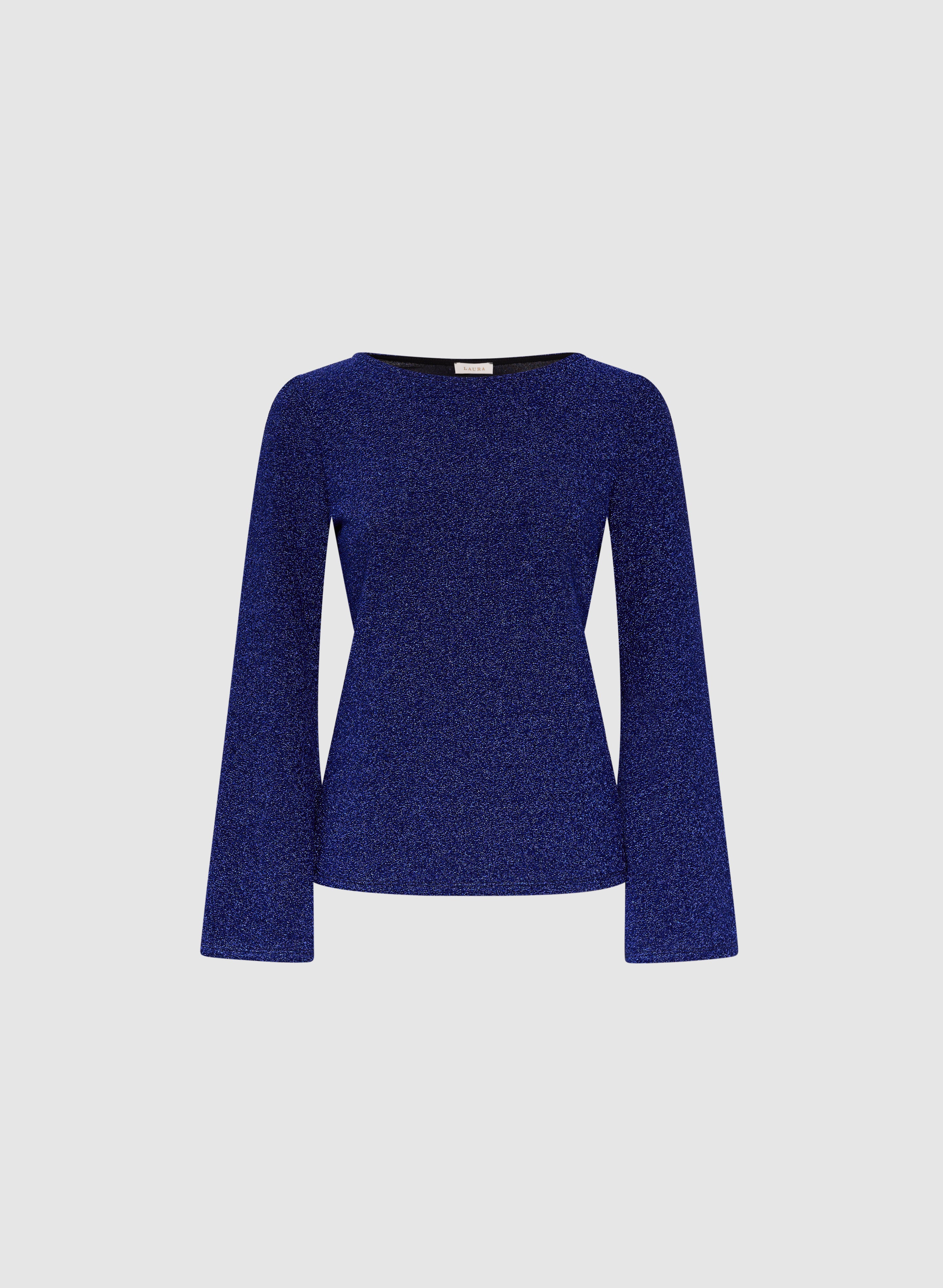 Marled Metallic Knit Top - Image 6