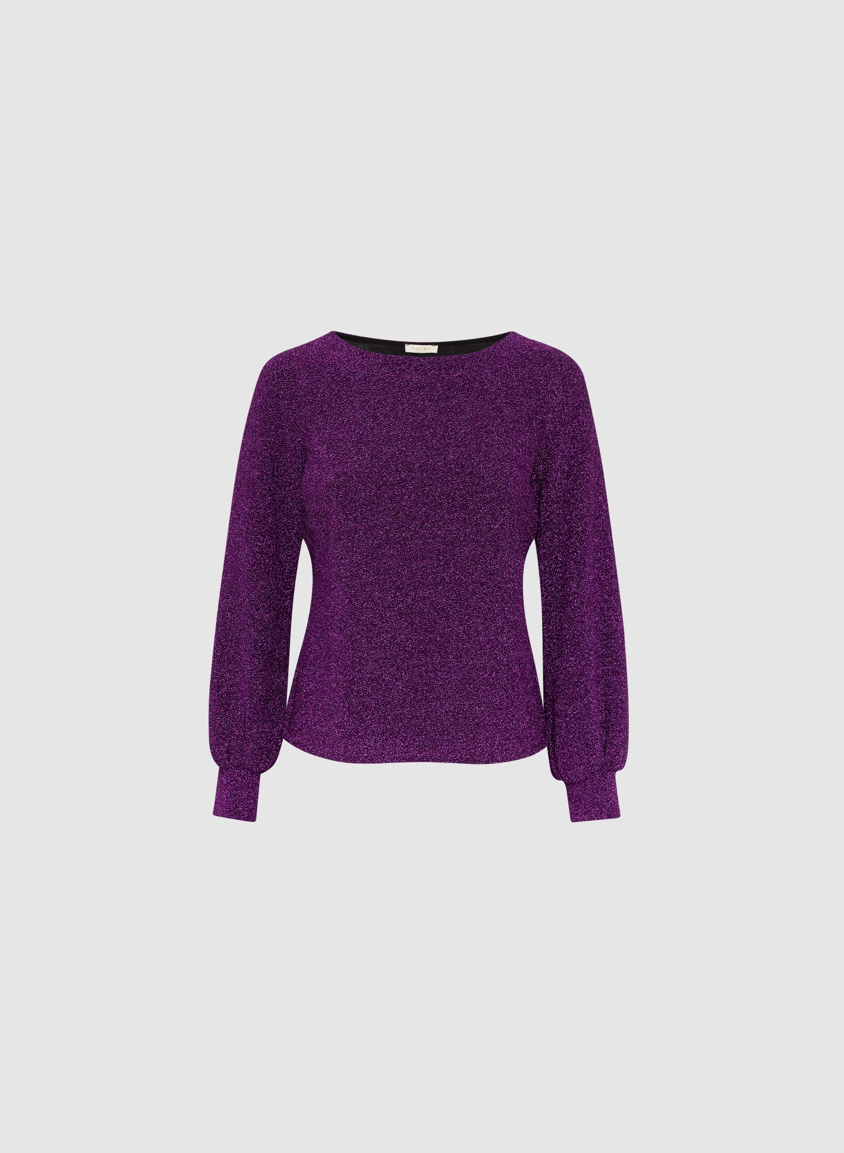 Marled Metallic Knit Top - Image 5