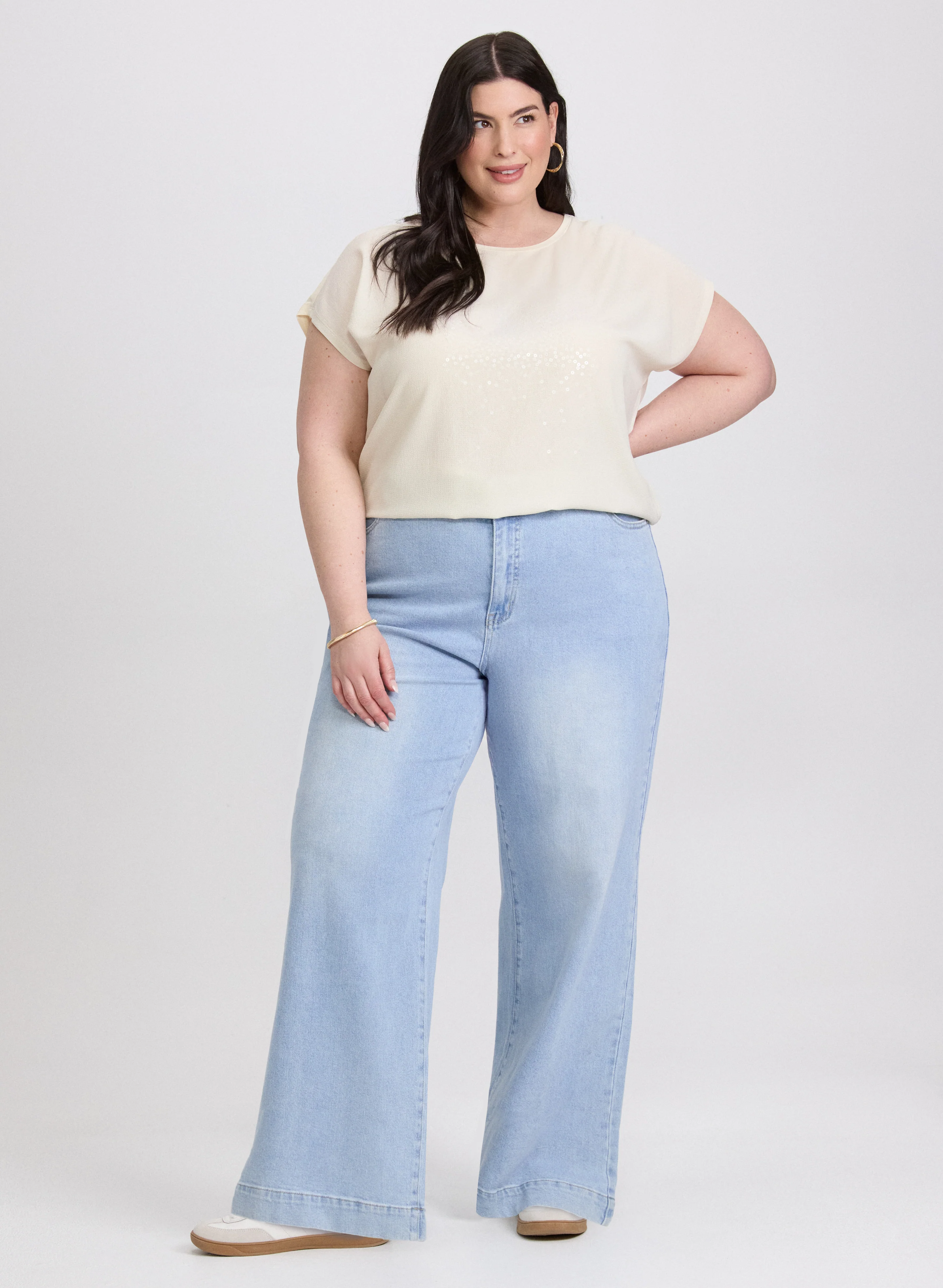 Matte Sequin Embellished Top - Image 3