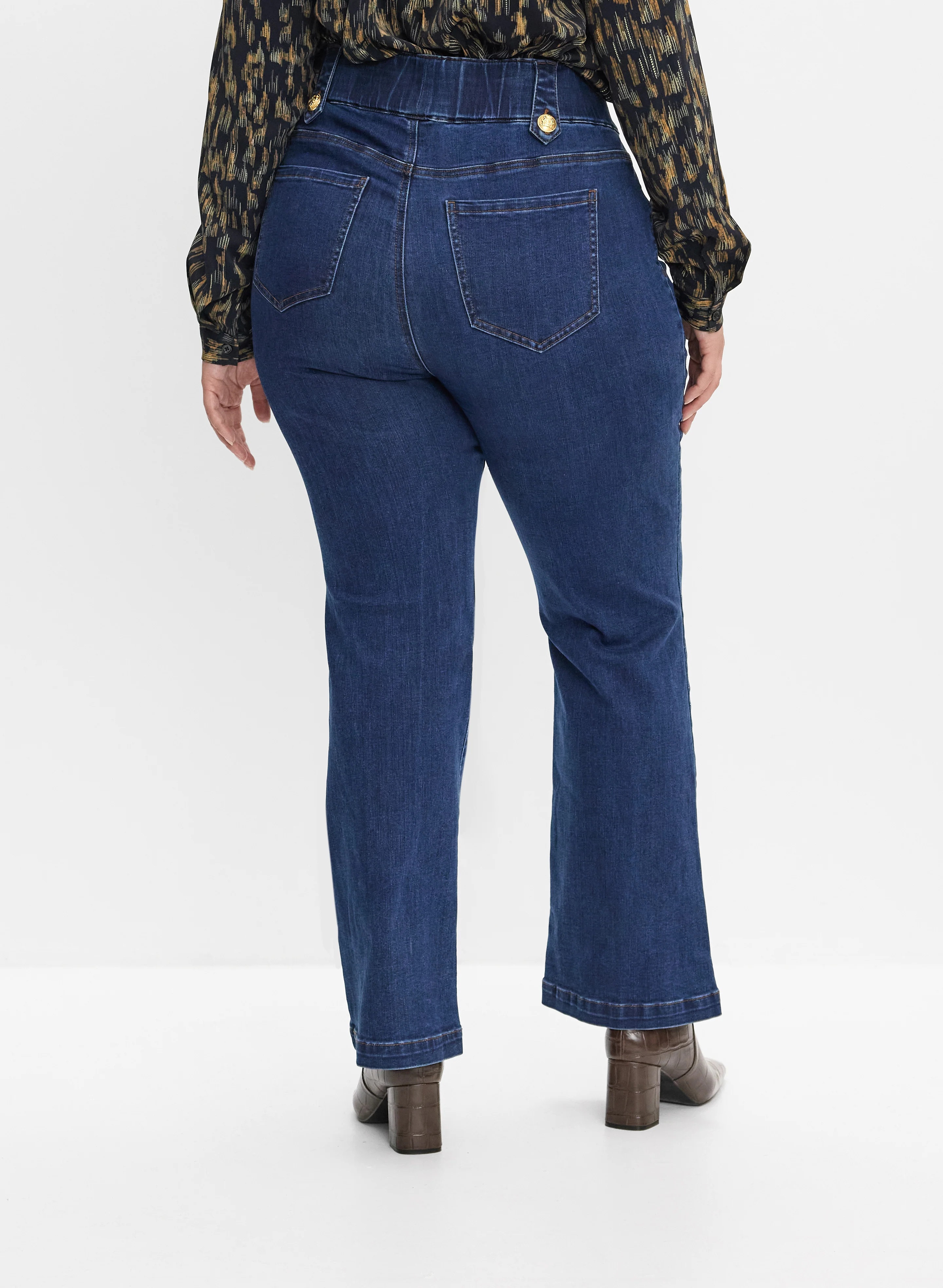 Melanie Lyne - Button Detail Jeans - Image 4