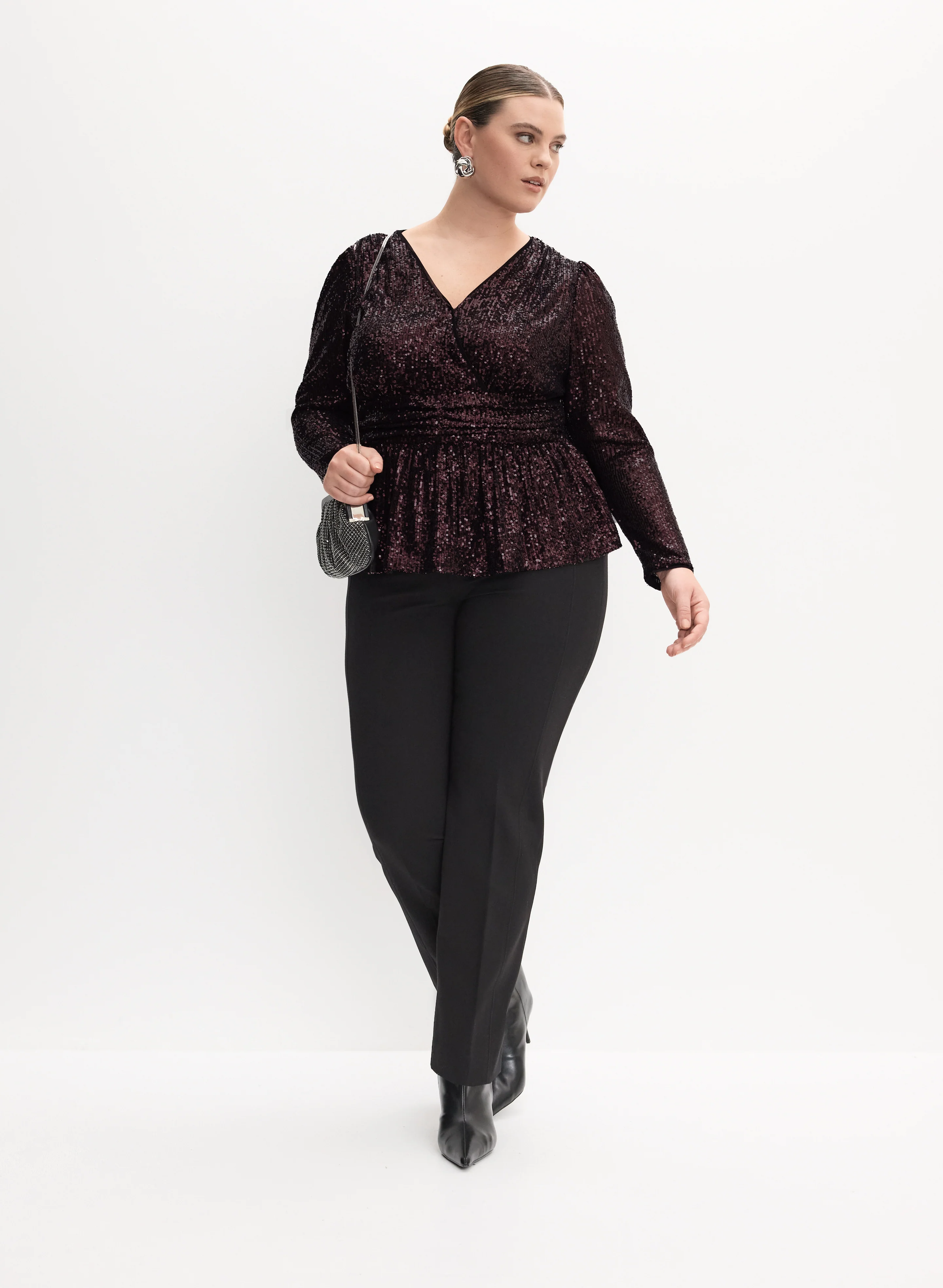 Melanie Lyne - Crossover Sequin Top - Image 2