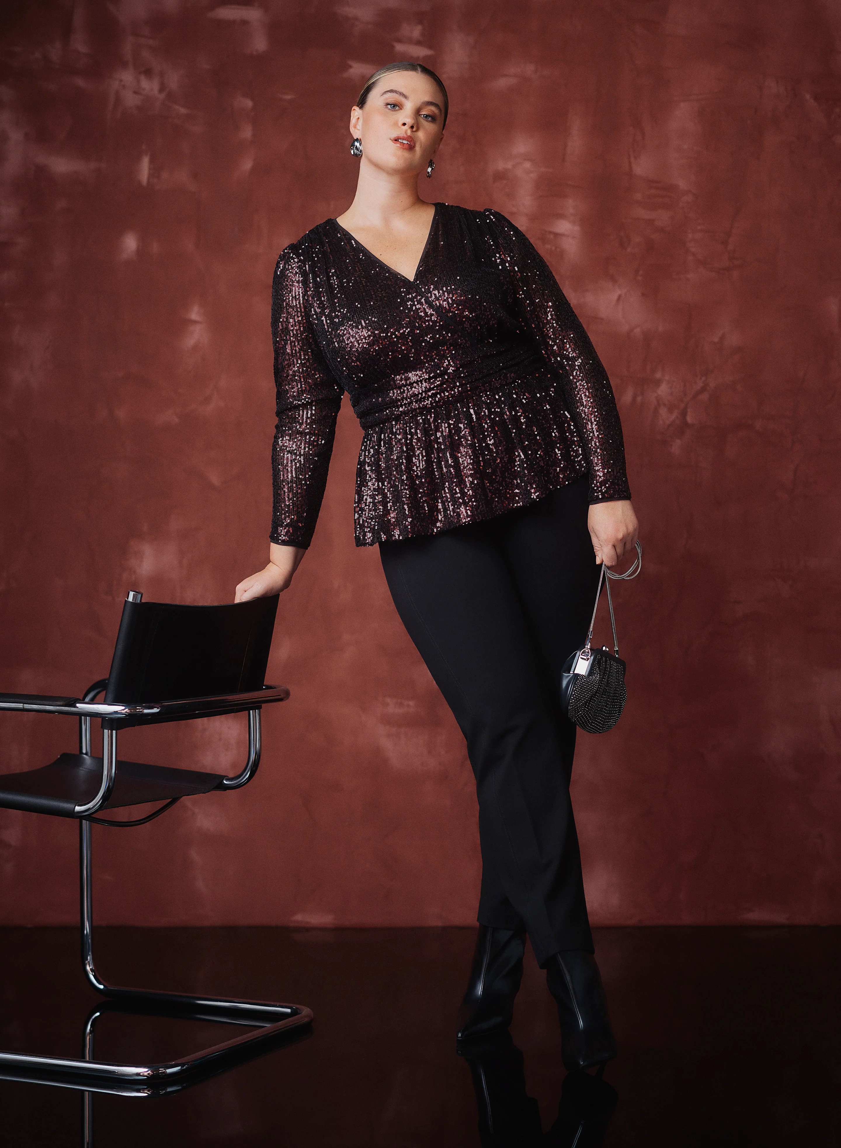 Melanie Lyne - Crossover Sequin Top - Image 8