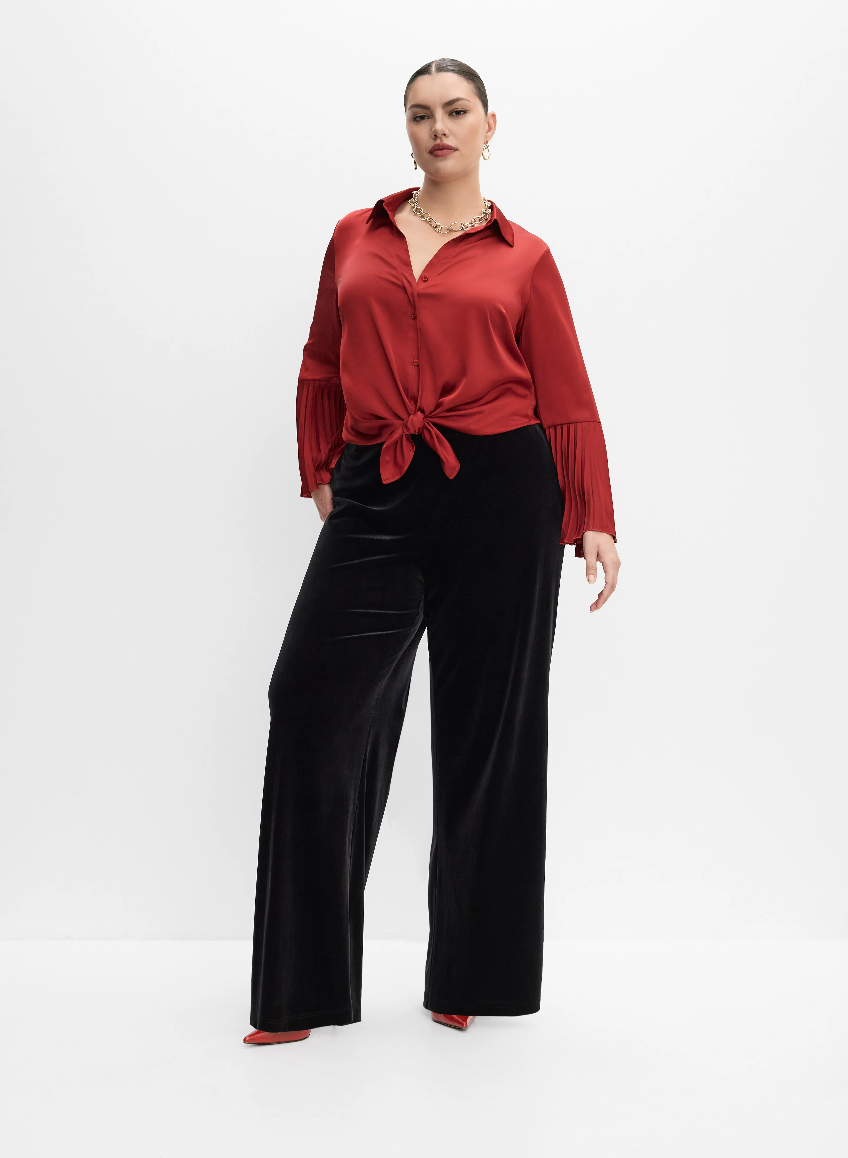 Melanie Lyne - Plissé Sleeve Blouse - Image 4