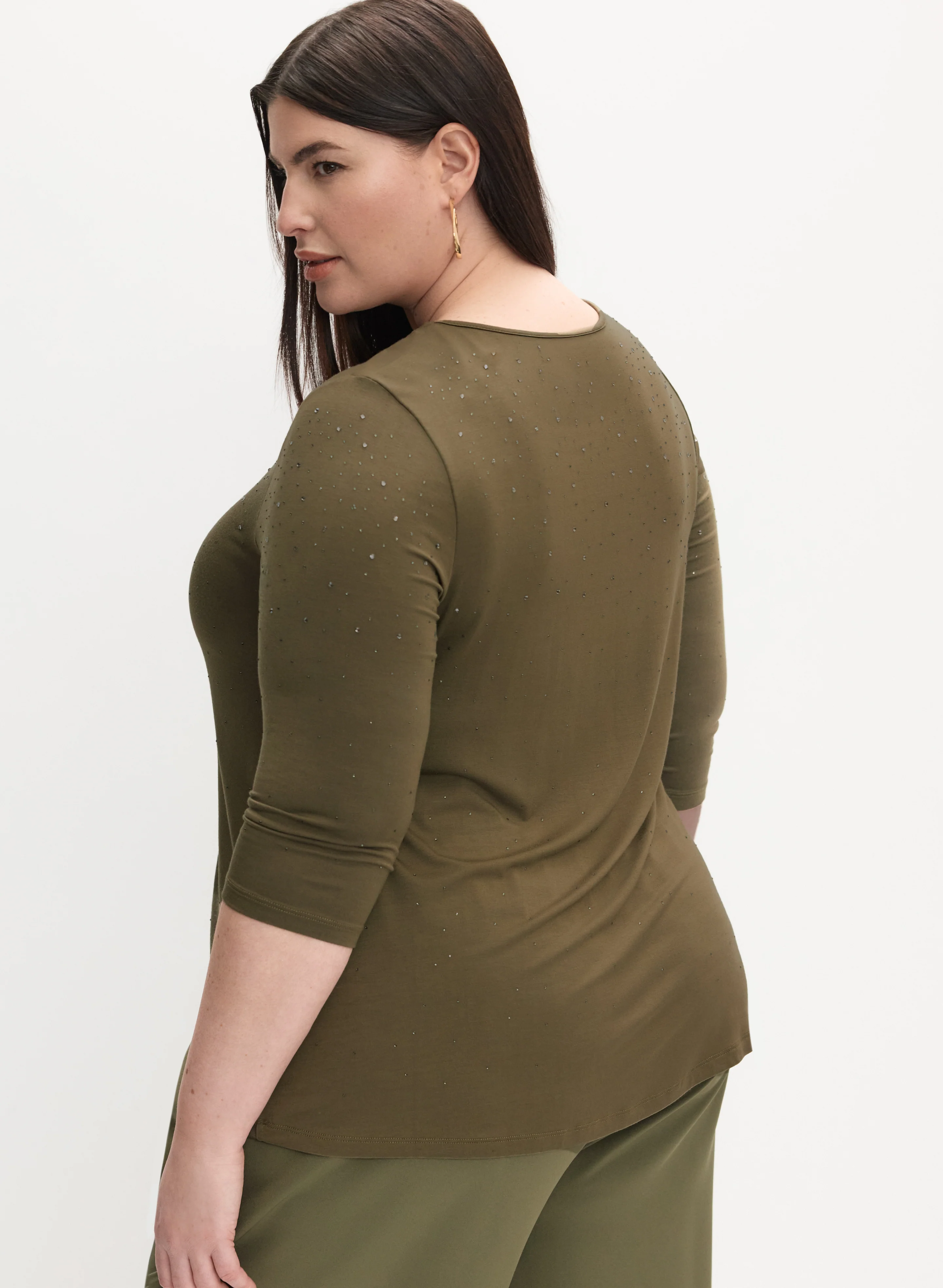 Melanie Lyne - Scattered Rhinestone Embellished Top - Image 4