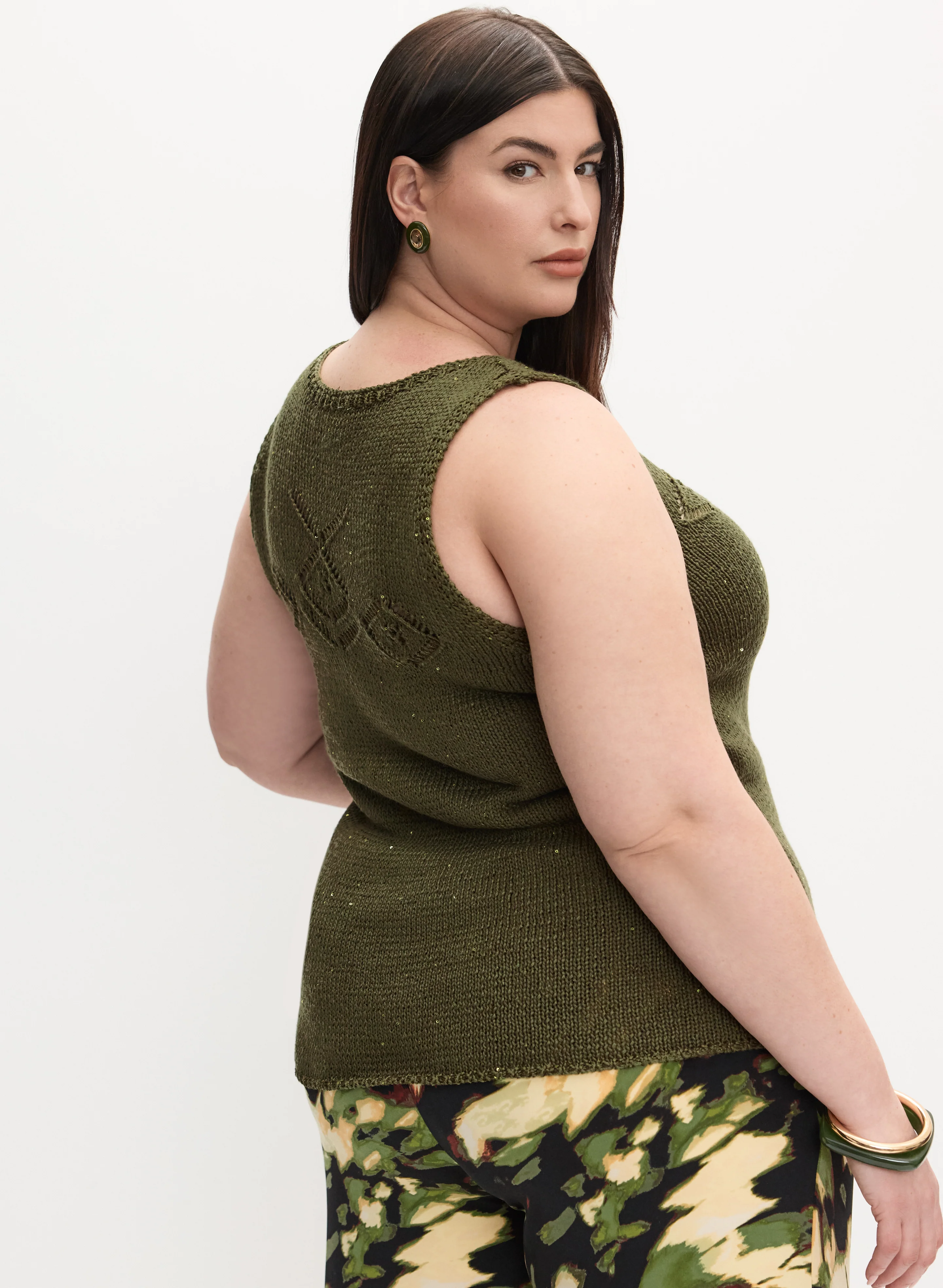 Melanie Lyne - Sleeveless Sequin Embellished Sweater - Image 4